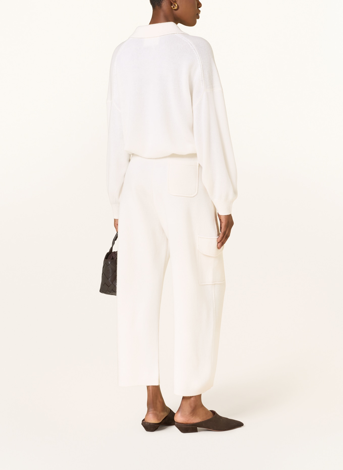 LISA YANG Knitted pants made of cashmere: TAUPE