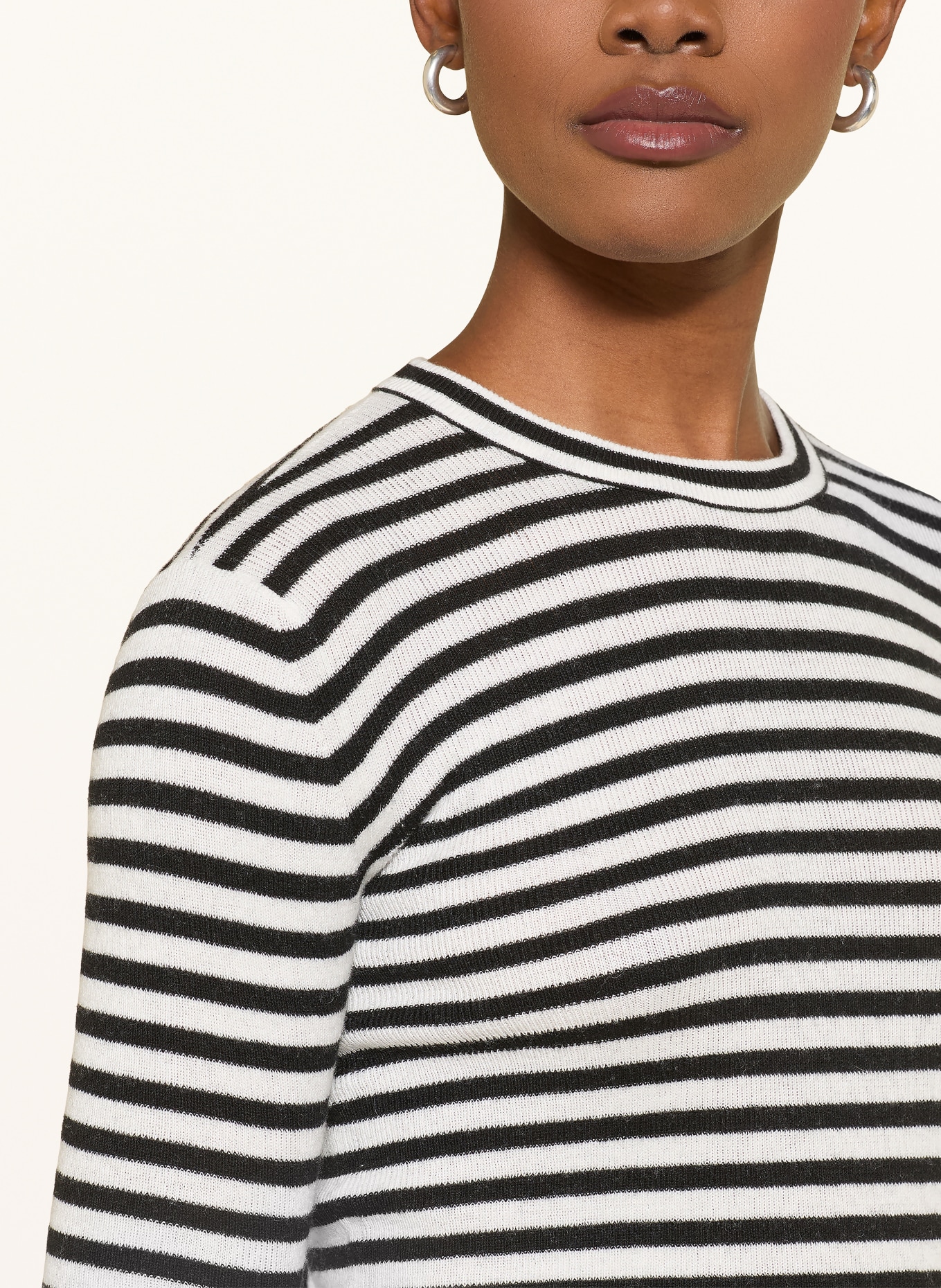 LISA YANG Svetr s kašmírem: ČERNÁ / BÍLÁ