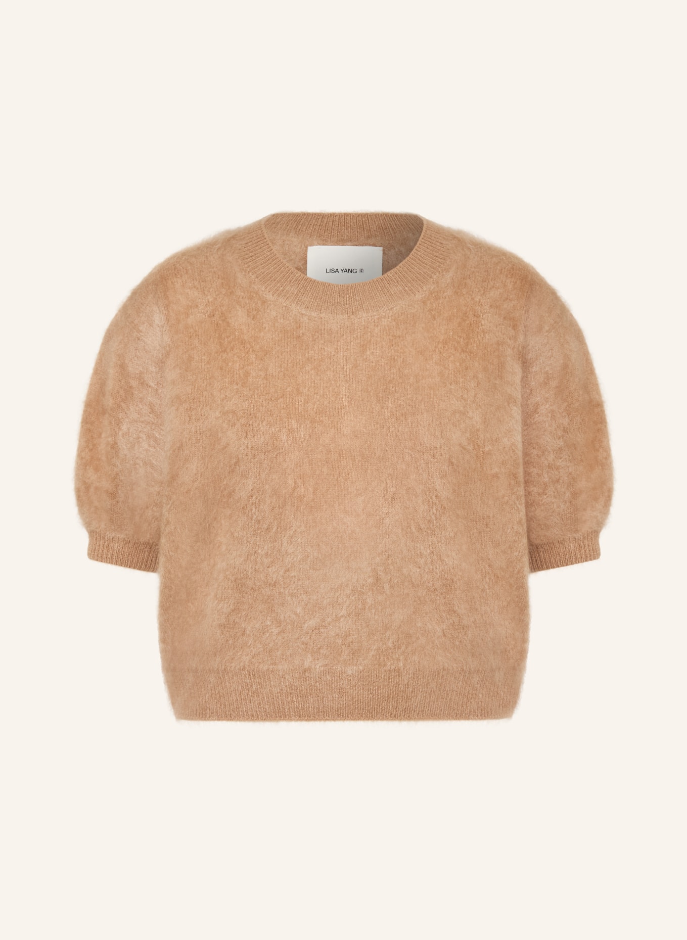 LISA YANG Strickshirt aus Cashmere: CAMEL
