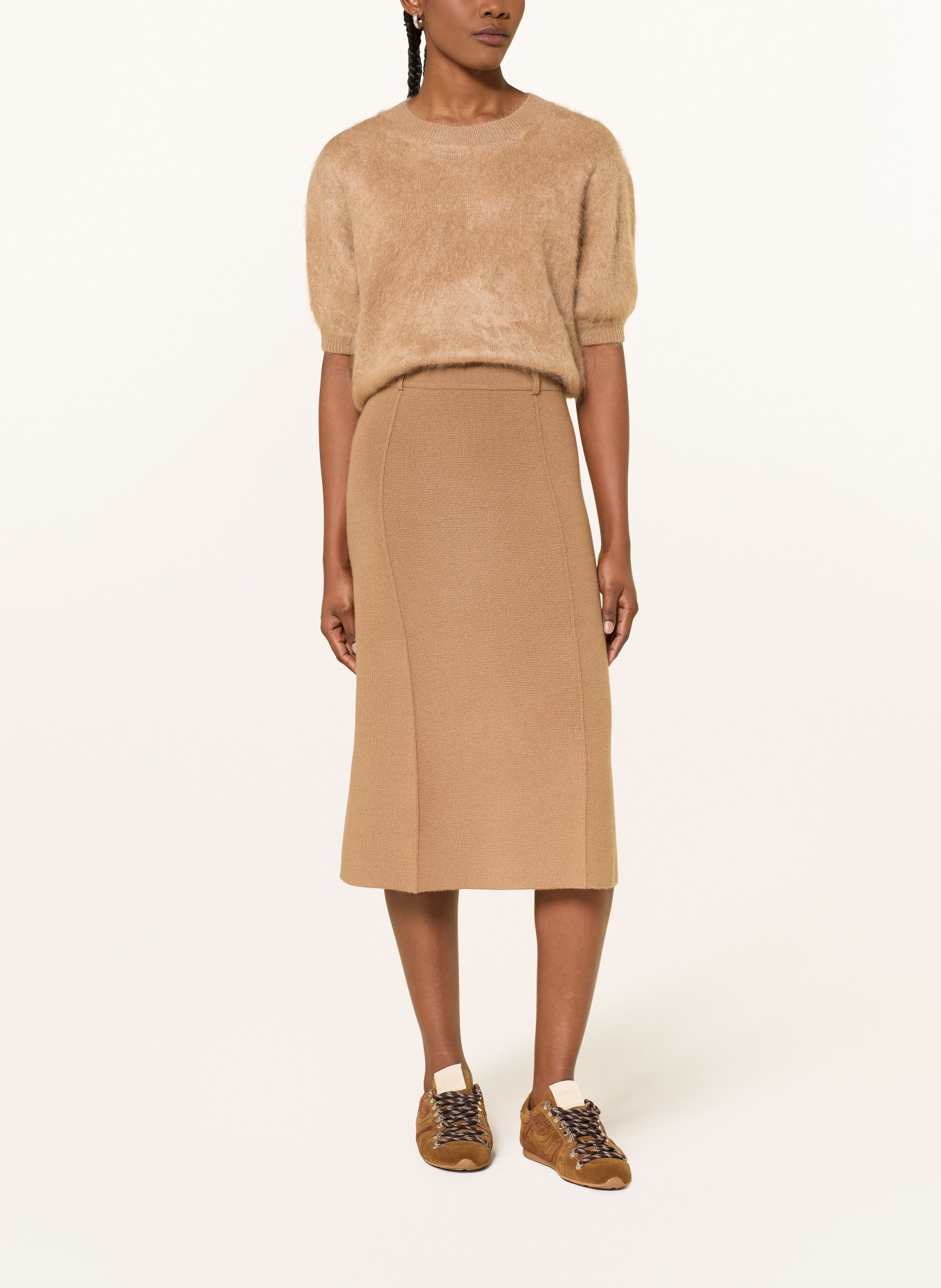 LISA YANG Strickshirt aus Cashmere: CAMEL