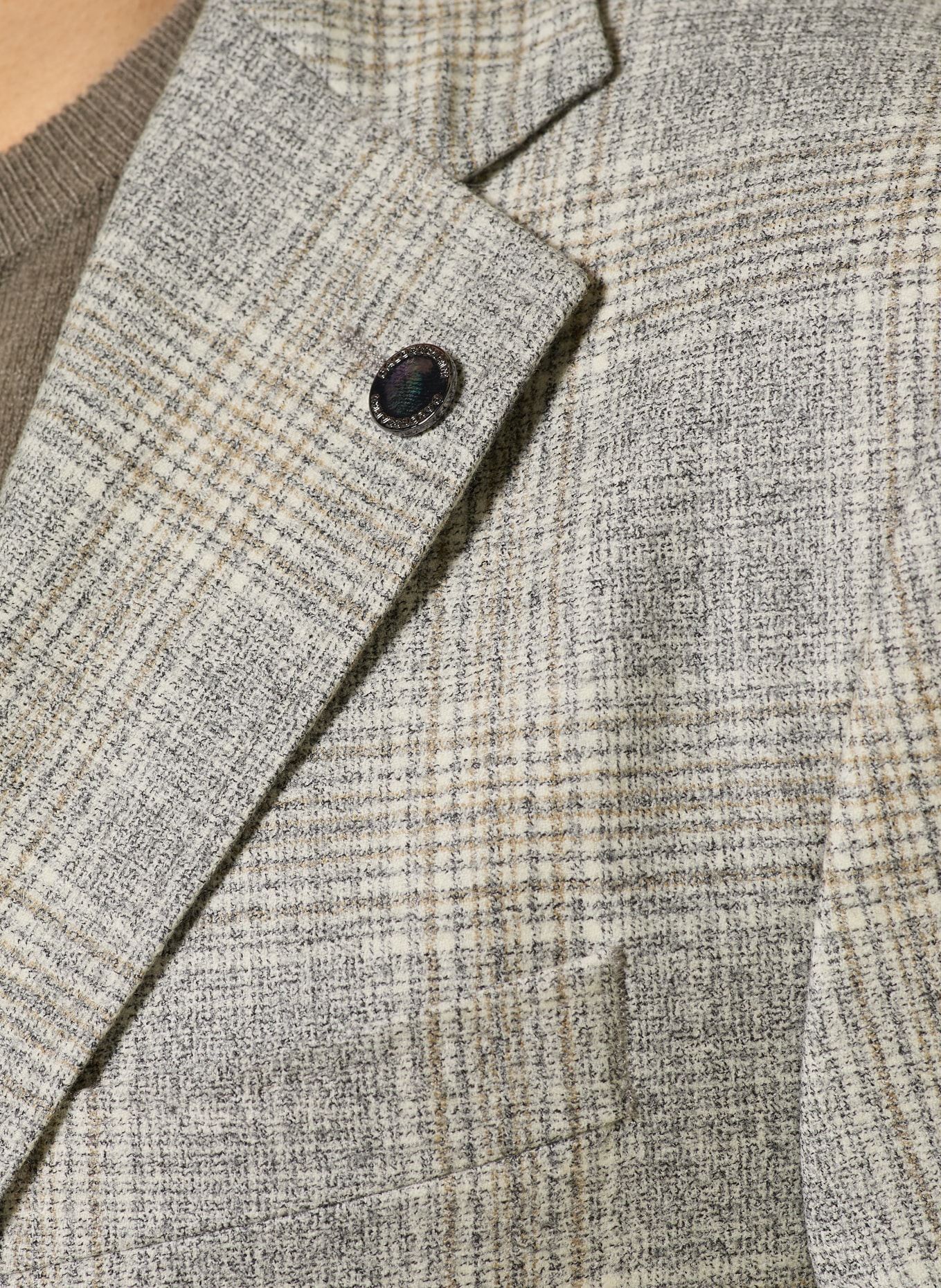 BALDESSARINI Sako Slim Fit: ŠEDÁ / HNĚDÁ / SVĚTLE ŠEDÁ