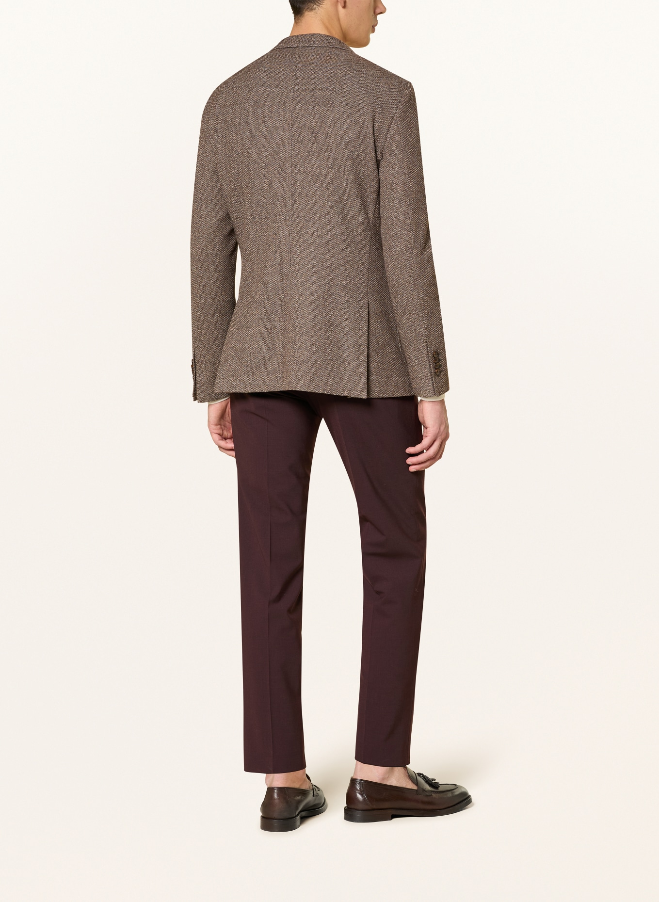 BALDESSARINI Extra slim fit jacket: DARK BROWN / TAUPE