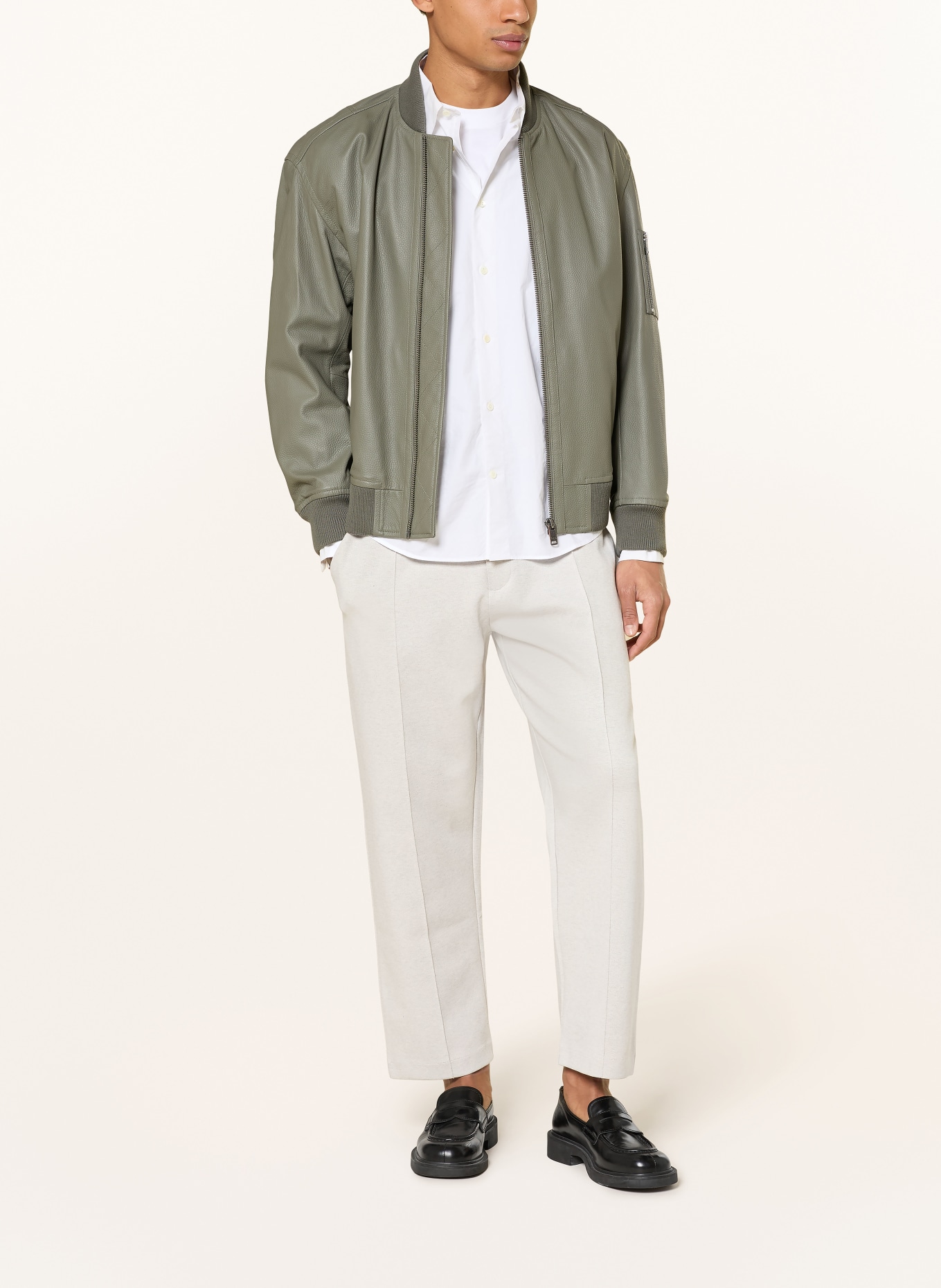 BOSS SE TWIST jersey pants in jogging style, regular fit: LIGHT GRAY