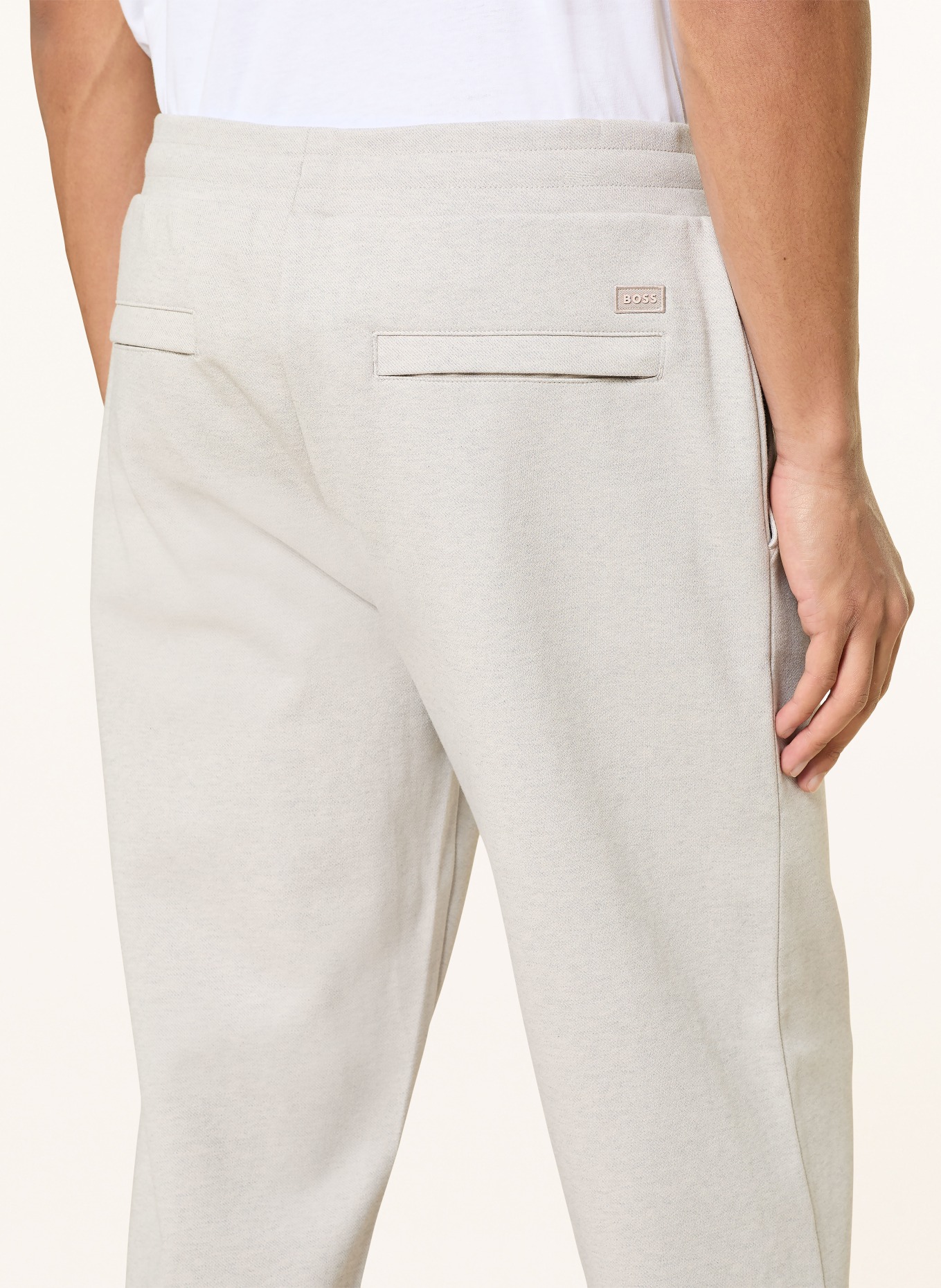 BOSS SE TWIST jersey pants in jogging style, regular fit: LIGHT GRAY