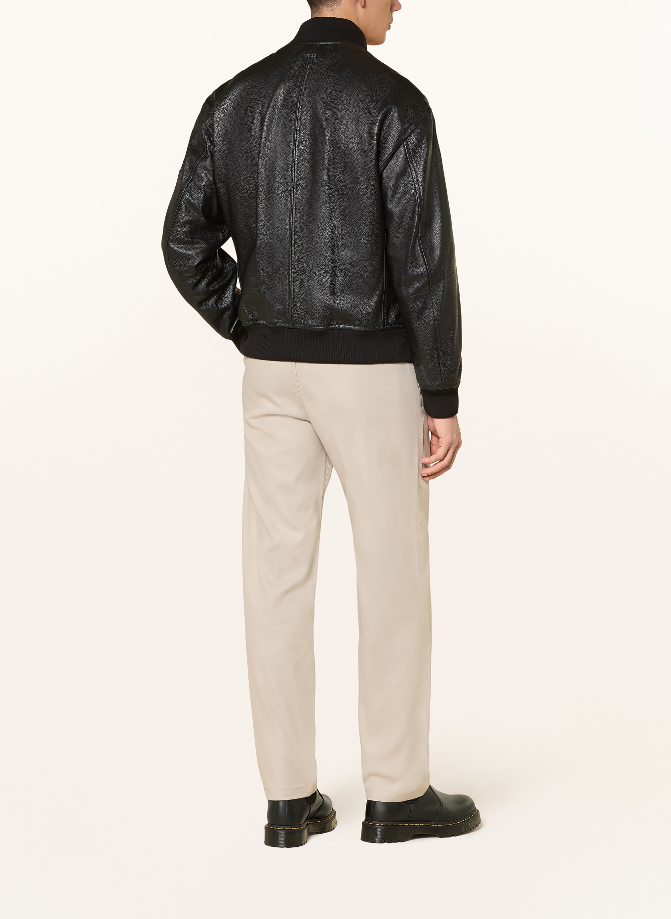 BOSS Lederblouson JAKRI: SCHWARZ