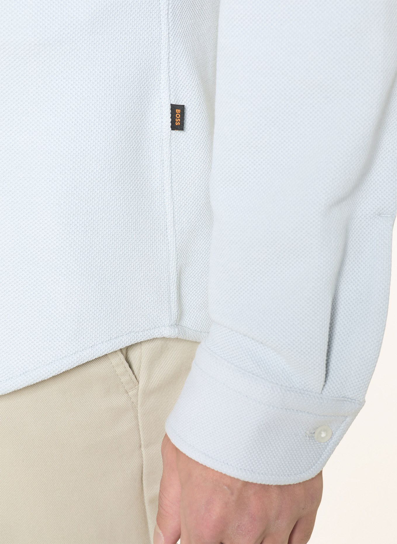 BOSS Jerseyhemd MYJERSEY Slim Fit: BLAUGRAU