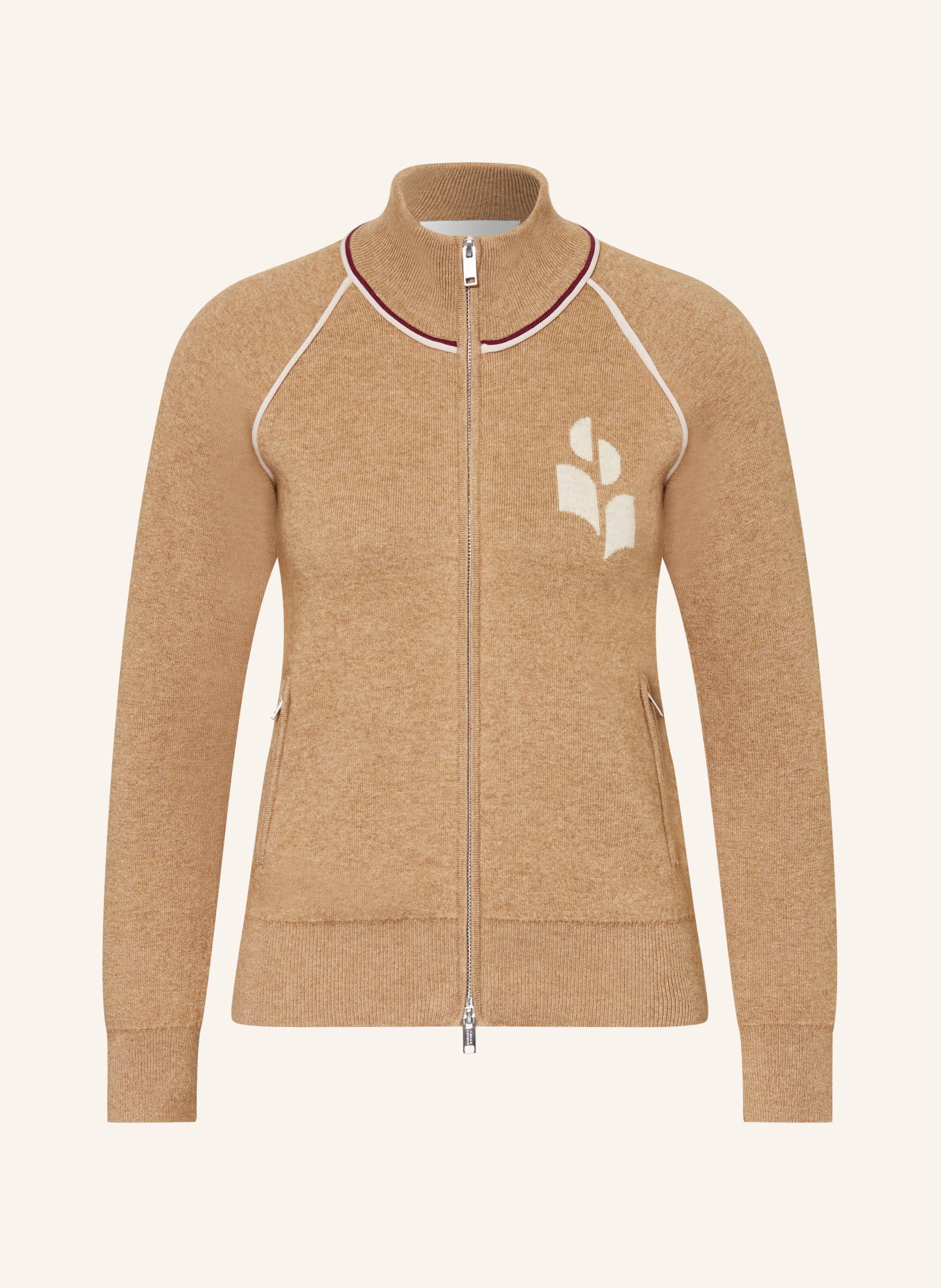 MARANT ÉTOILE Sweter LANYA: CAMELOWY / JASNOCZARY / CIEMNOCZERWONY