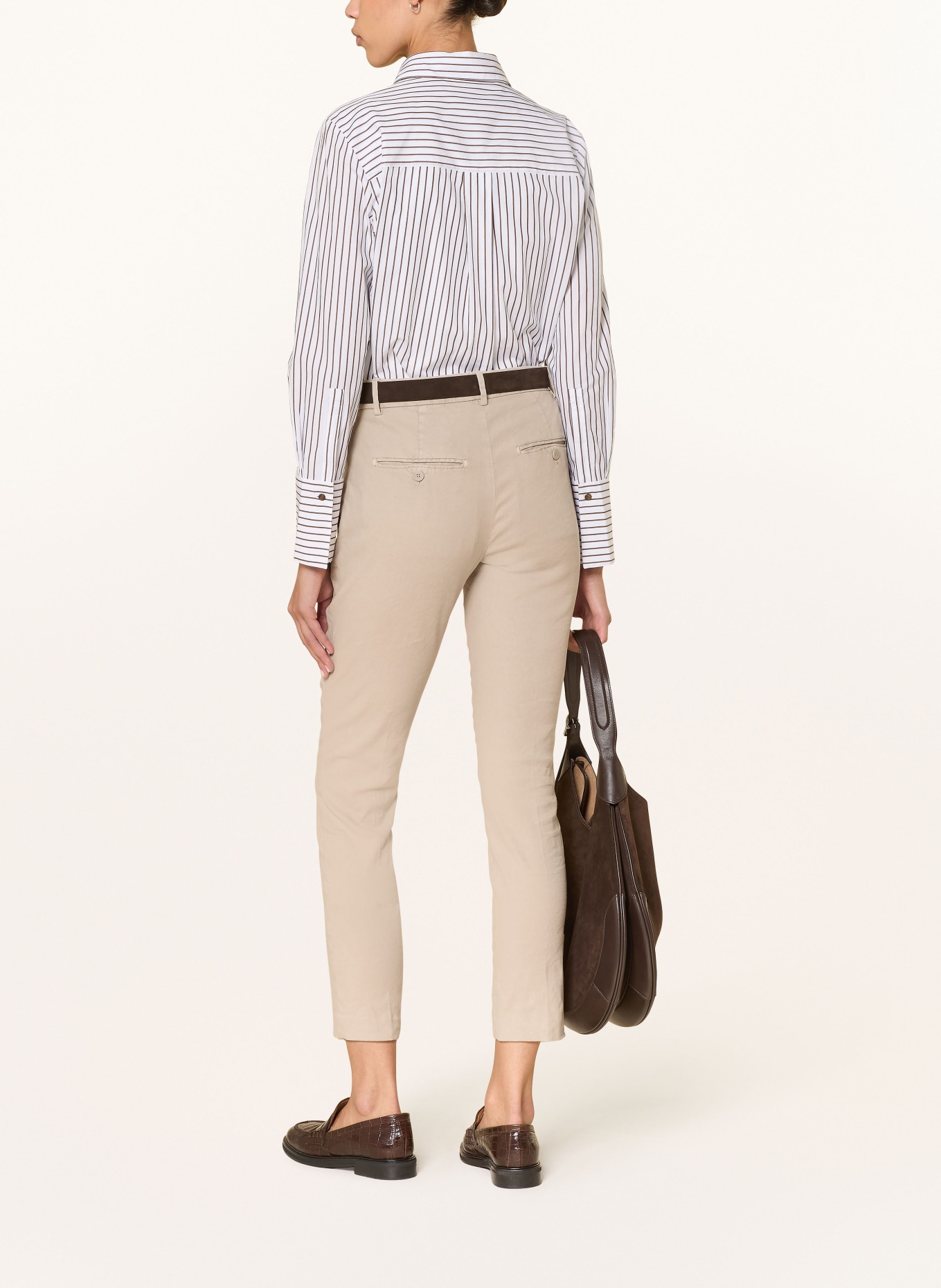 Dondup 7/8 PERFECT pants with linen: BEIGE