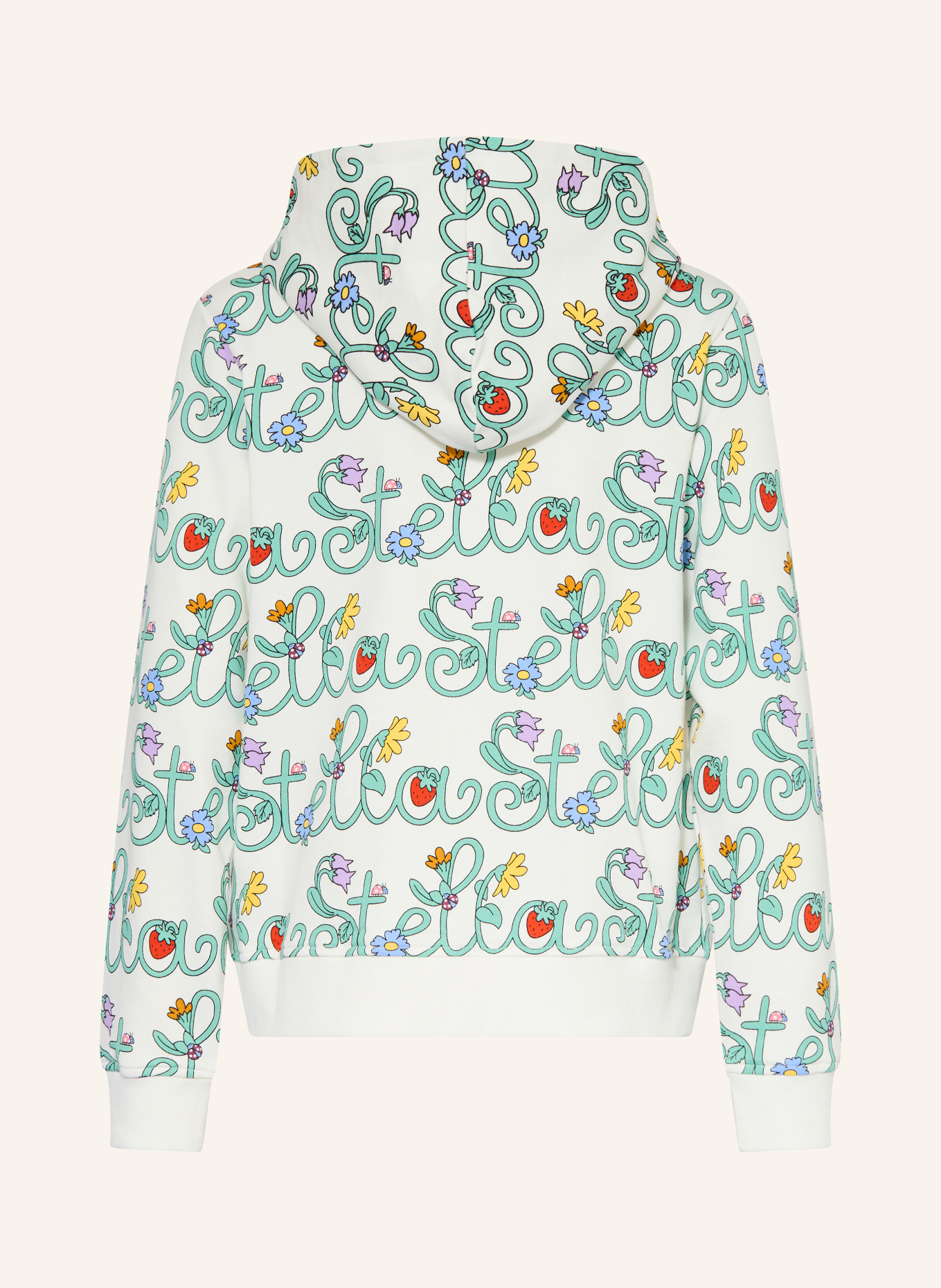 STELLA McCARTNEY KIDS Sweatjacke: WEISS / HELLGRÜN / BLAU