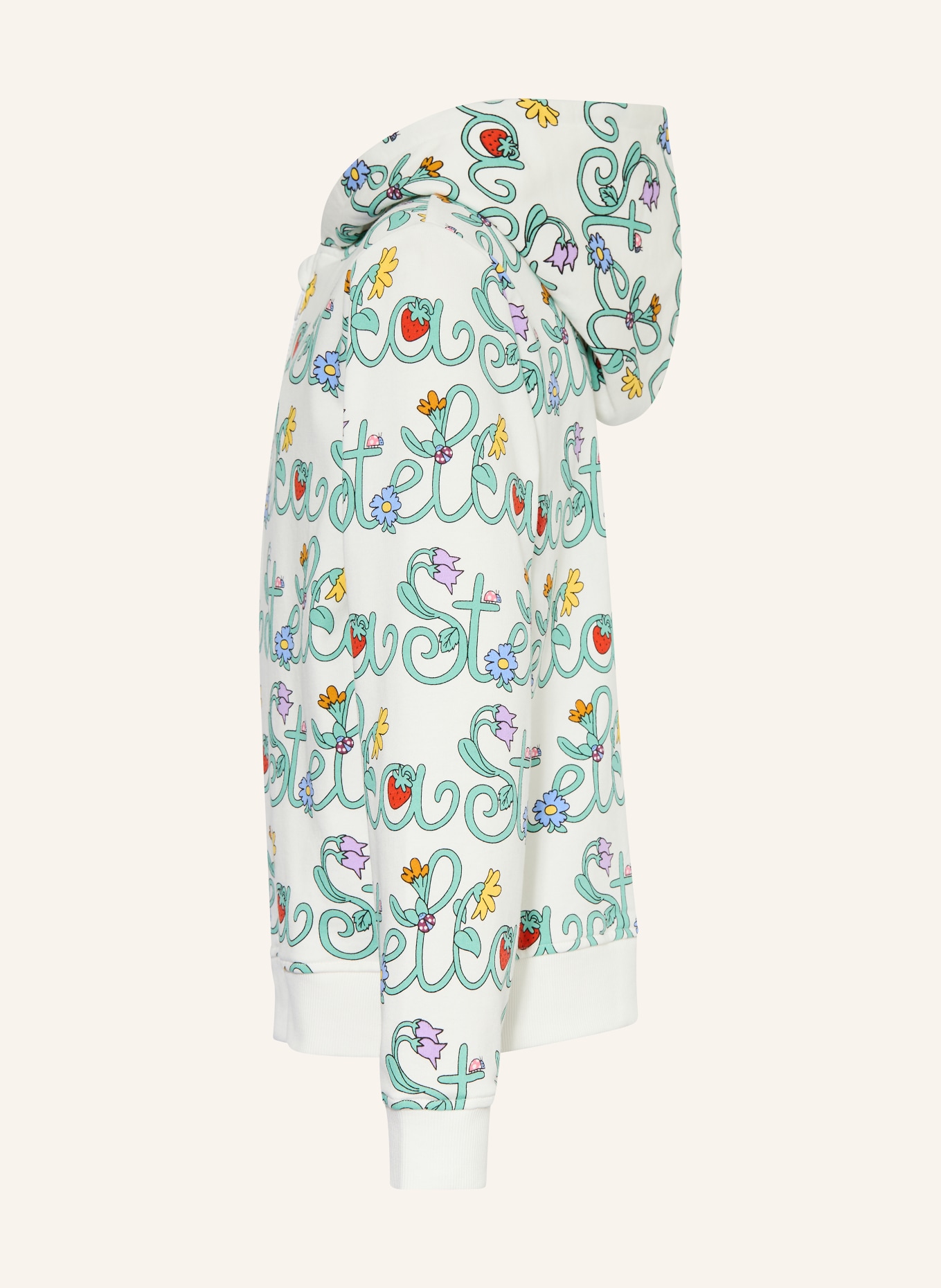 STELLA McCARTNEY KIDS Sweatjacke: WEISS / HELLGRÜN / BLAU