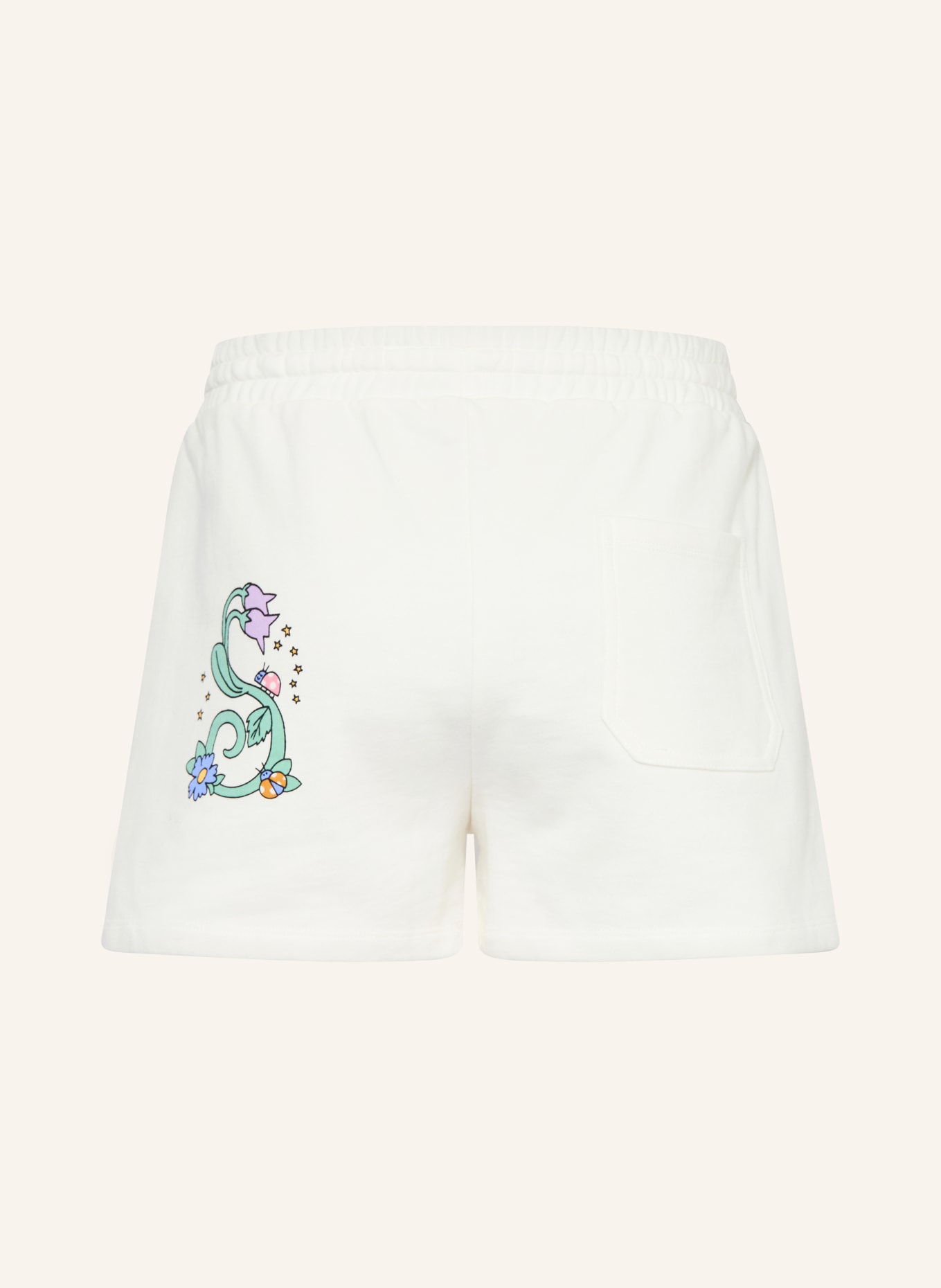 STELLA McCARTNEY KIDS Sweatshorts: WEISS / HELLGRÜN