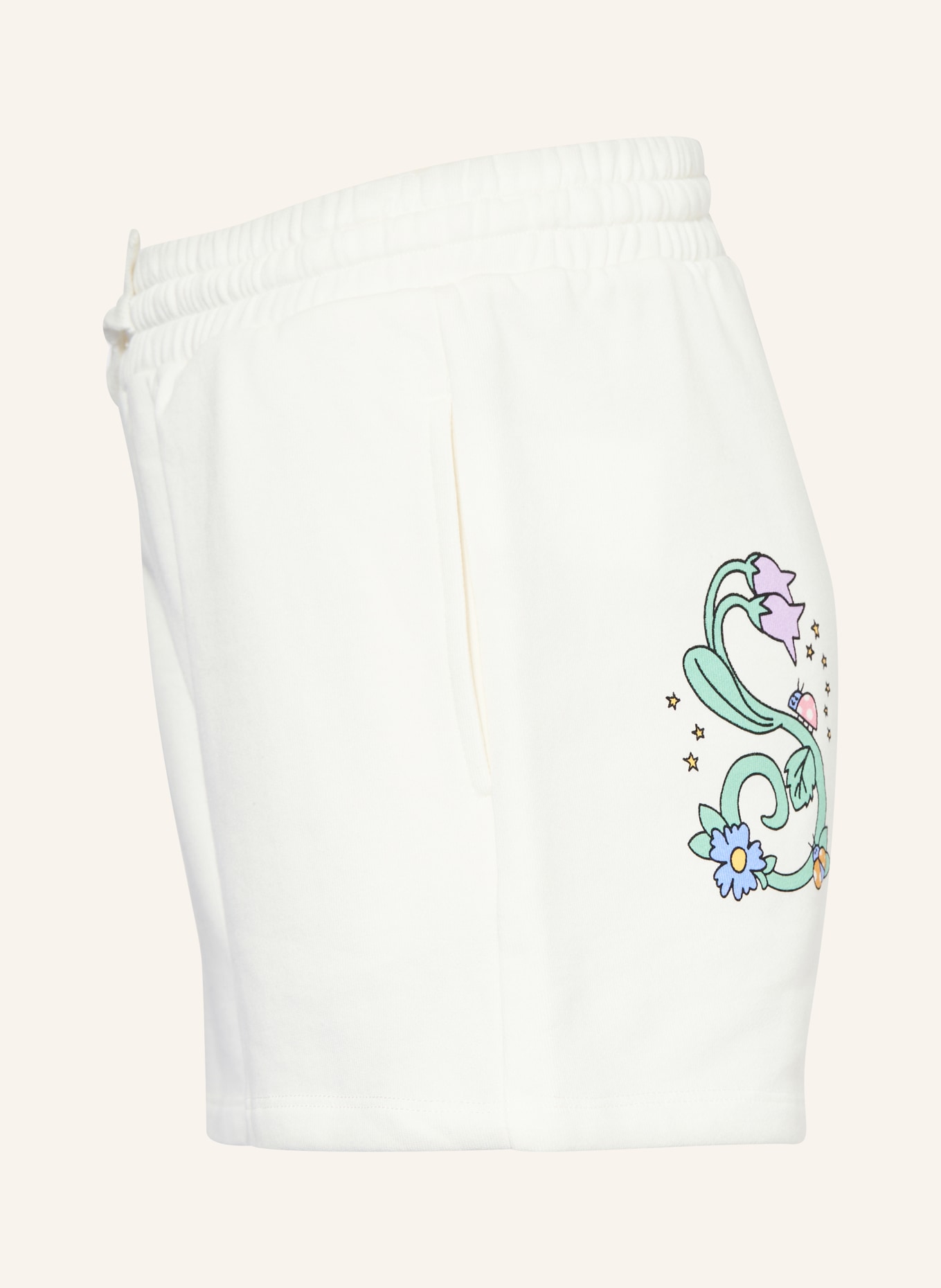 STELLA McCARTNEY KIDS Sweatshorts: WEISS / HELLGRÜN