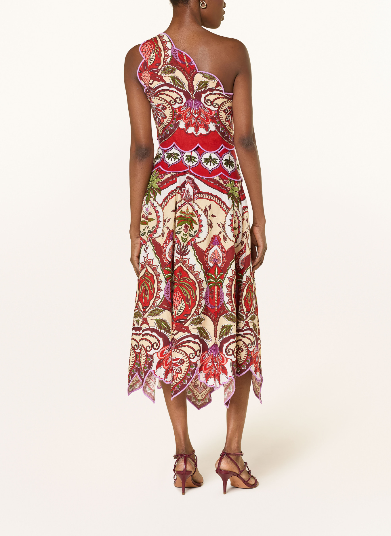 FARM RIO Top z jednym ramiączkiem ODARA: CZERWONY / ECRU / LILA