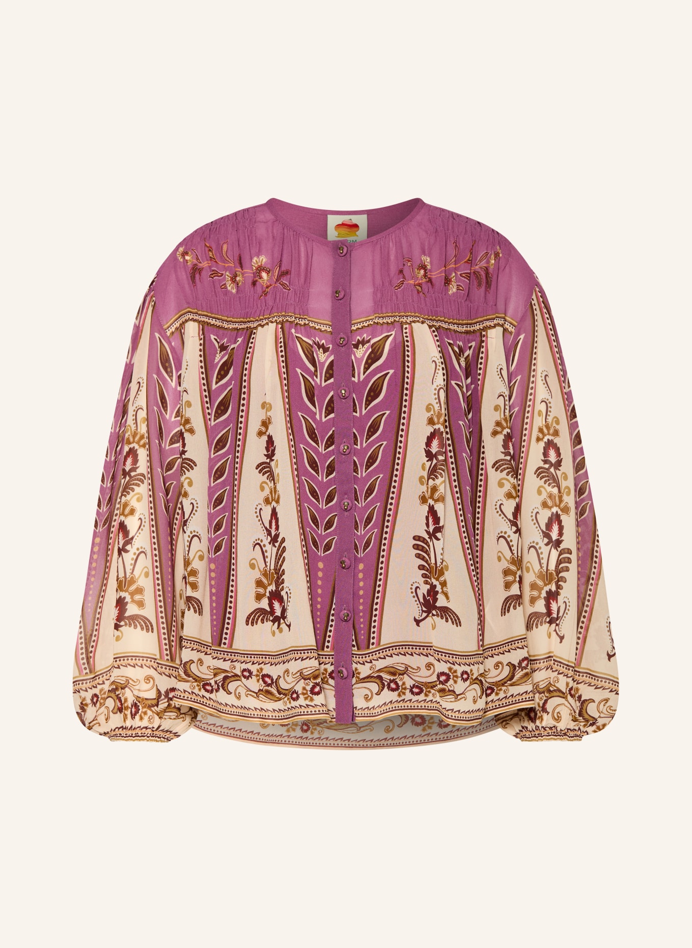 FARM RIO Bluzka AINIKA: BRUDNY RÓŻ / BRĄZOWY / KREMOWY