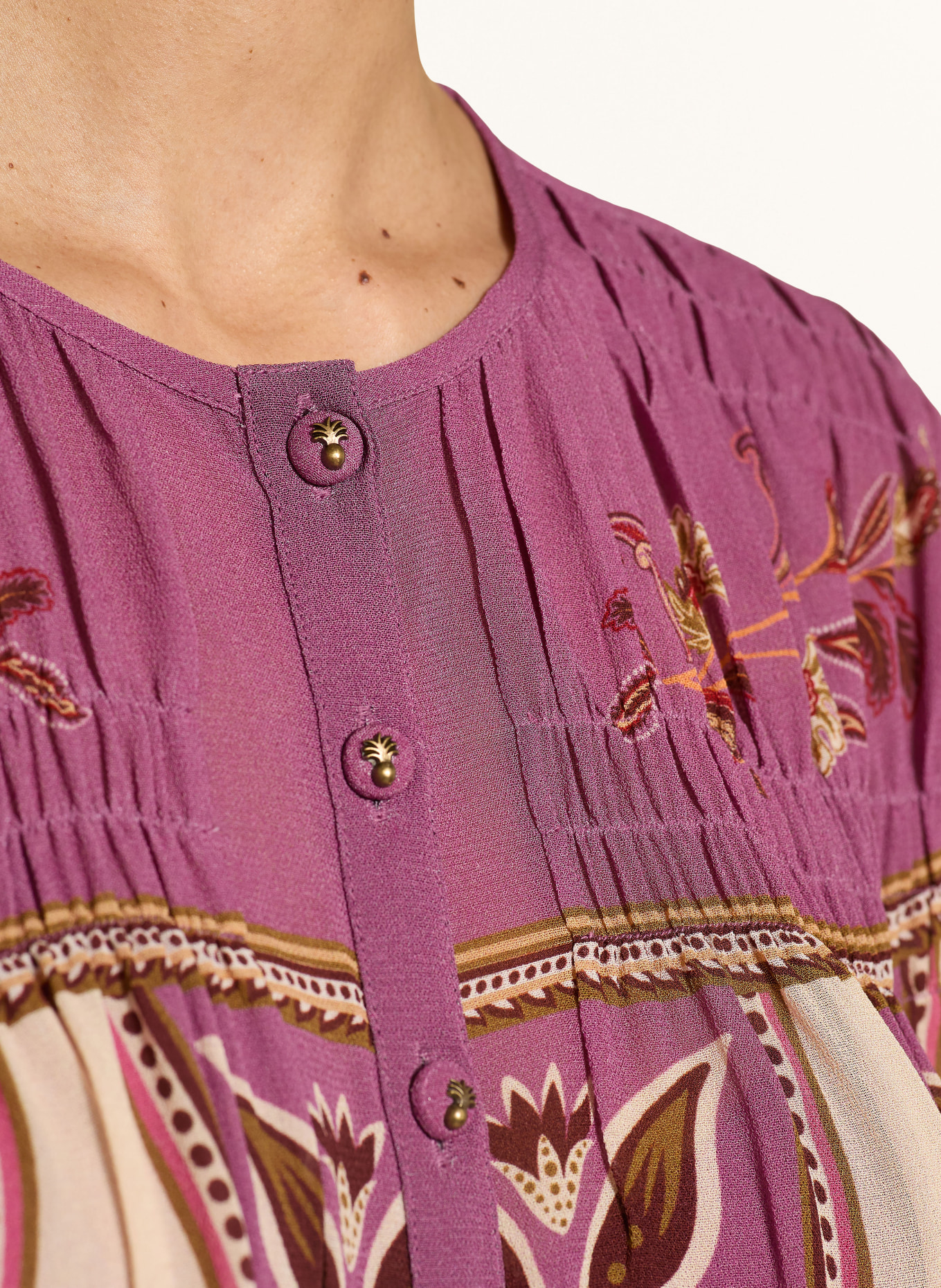 FARM RIO Bluzka AINIKA: BRUDNY RÓŻ / BRĄZOWY / KREMOWY