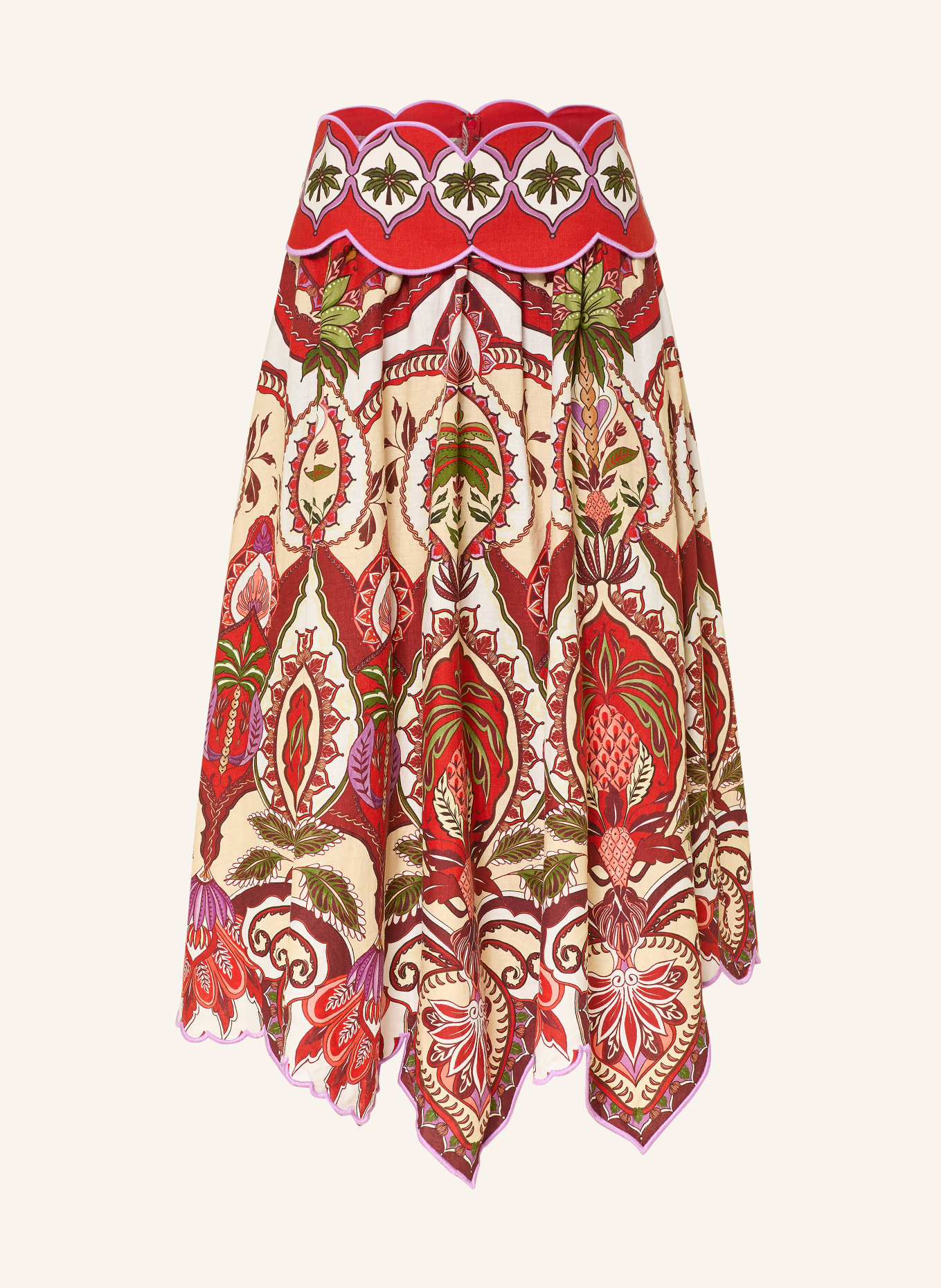 FARM RIO Spódnica ODARA z paskiem: CZERWONY / BEŻOWY / ZIELONY