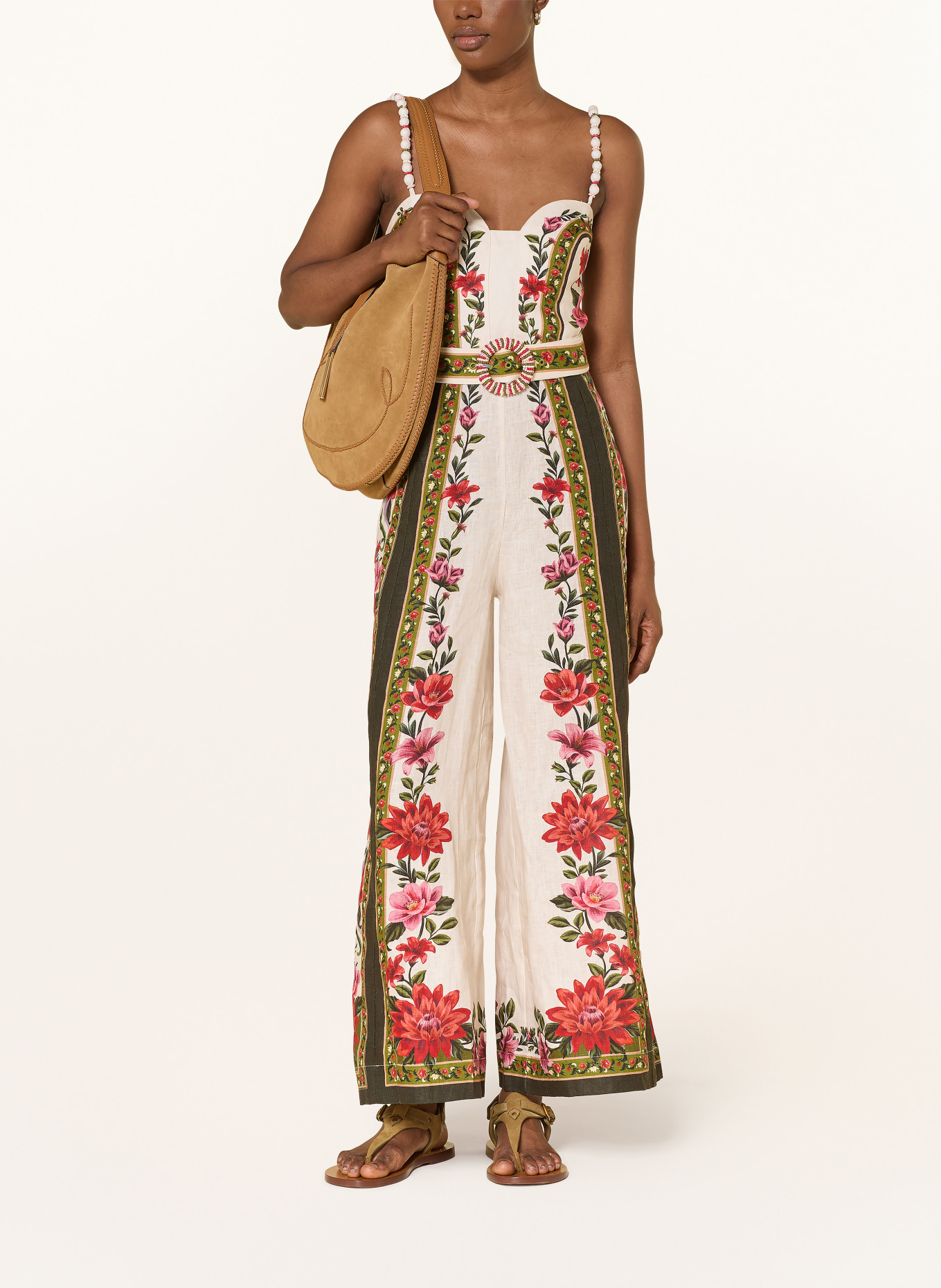 FARM RIO Jumpsuit WONDER RIO: CREME / ROT / OLIV