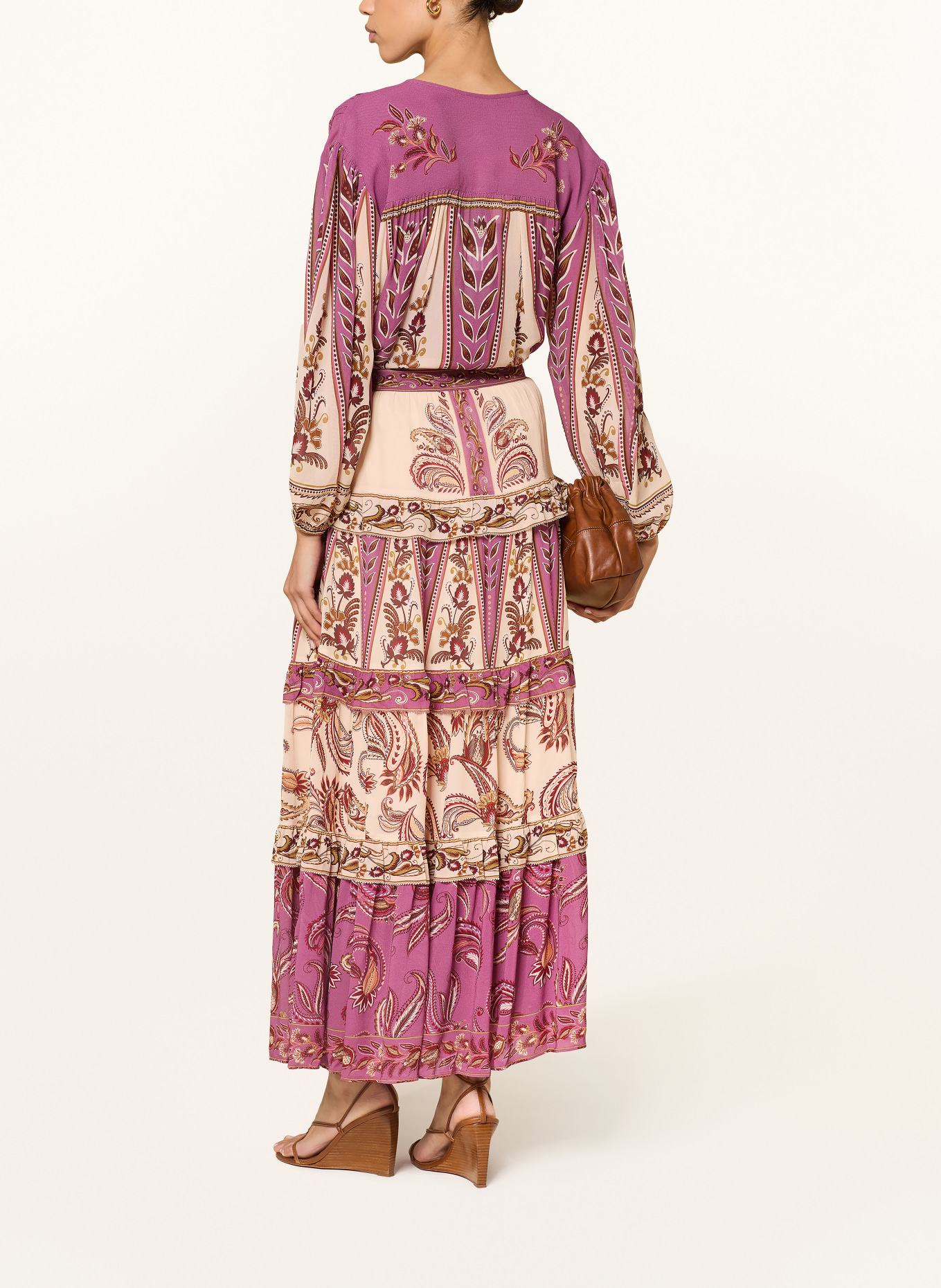 FARM RIO Skirt AINIKA: ECRU / LIGHT PURPLE / KHAKI