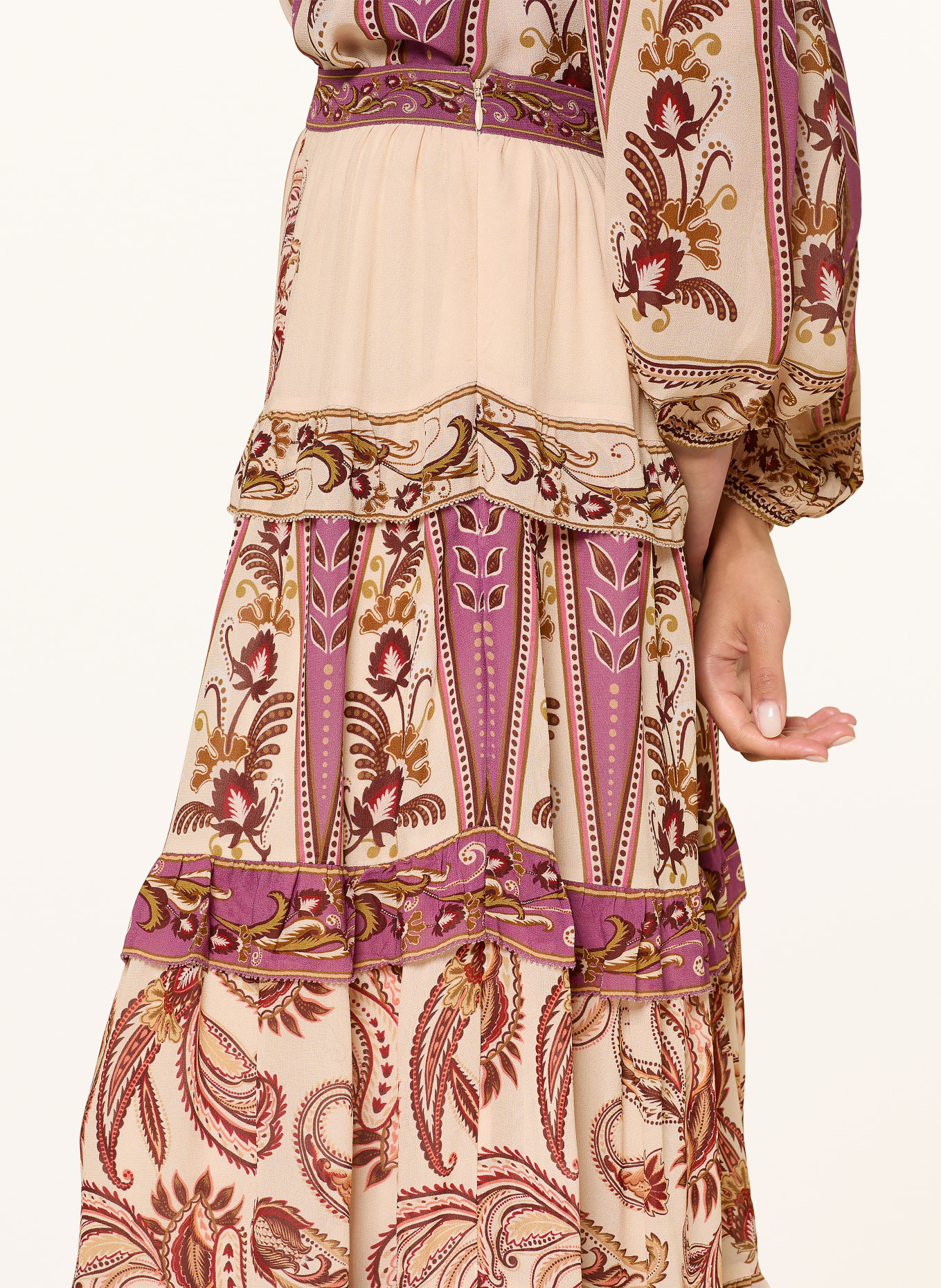 FARM RIO Skirt AINIKA: ECRU / LIGHT PURPLE / KHAKI