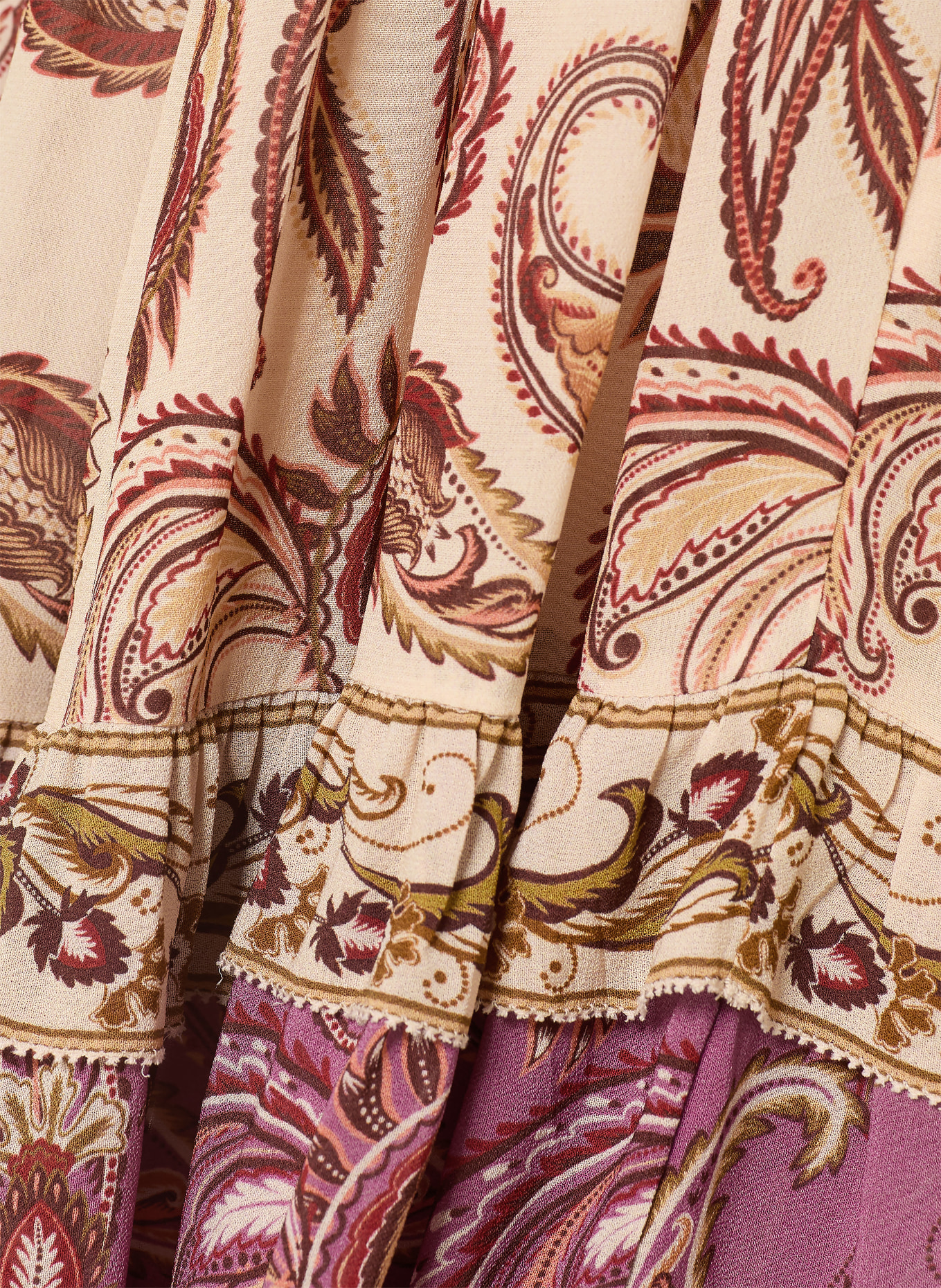 FARM RIO Skirt AINIKA: ECRU / LIGHT PURPLE / KHAKI