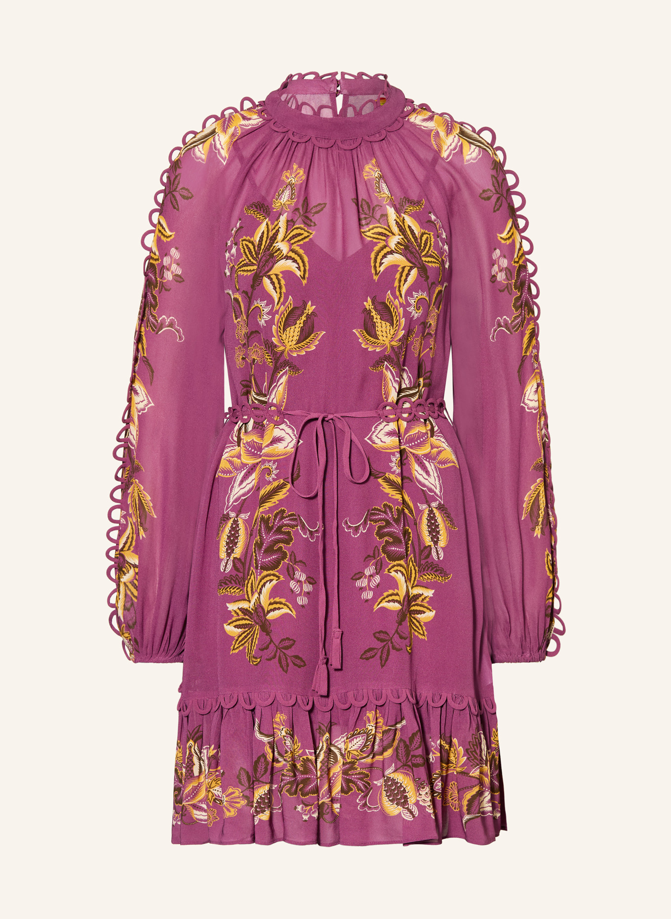 FARM RIO Sukienka DELICATE CHINTZ: LILA / CIEMNOŻÓŁTY