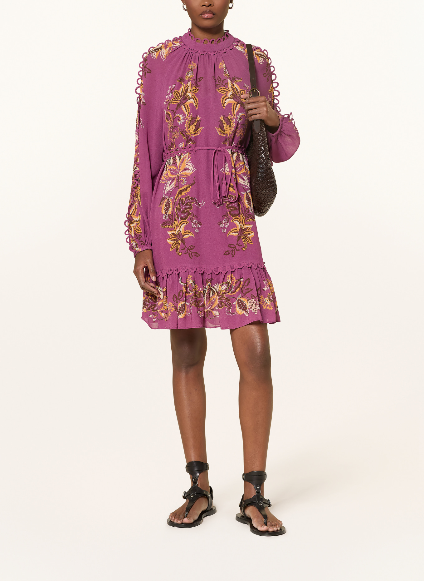 FARM RIO Sukienka DELICATE CHINTZ: LILA / CIEMNOŻÓŁTY