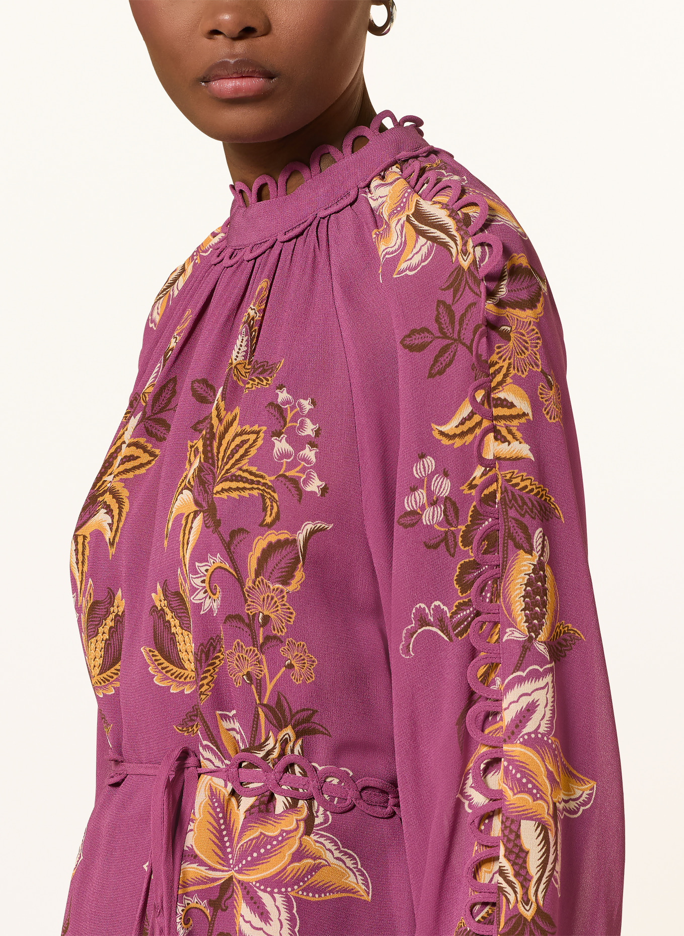 FARM RIO Sukienka DELICATE CHINTZ: LILA / CIEMNOŻÓŁTY