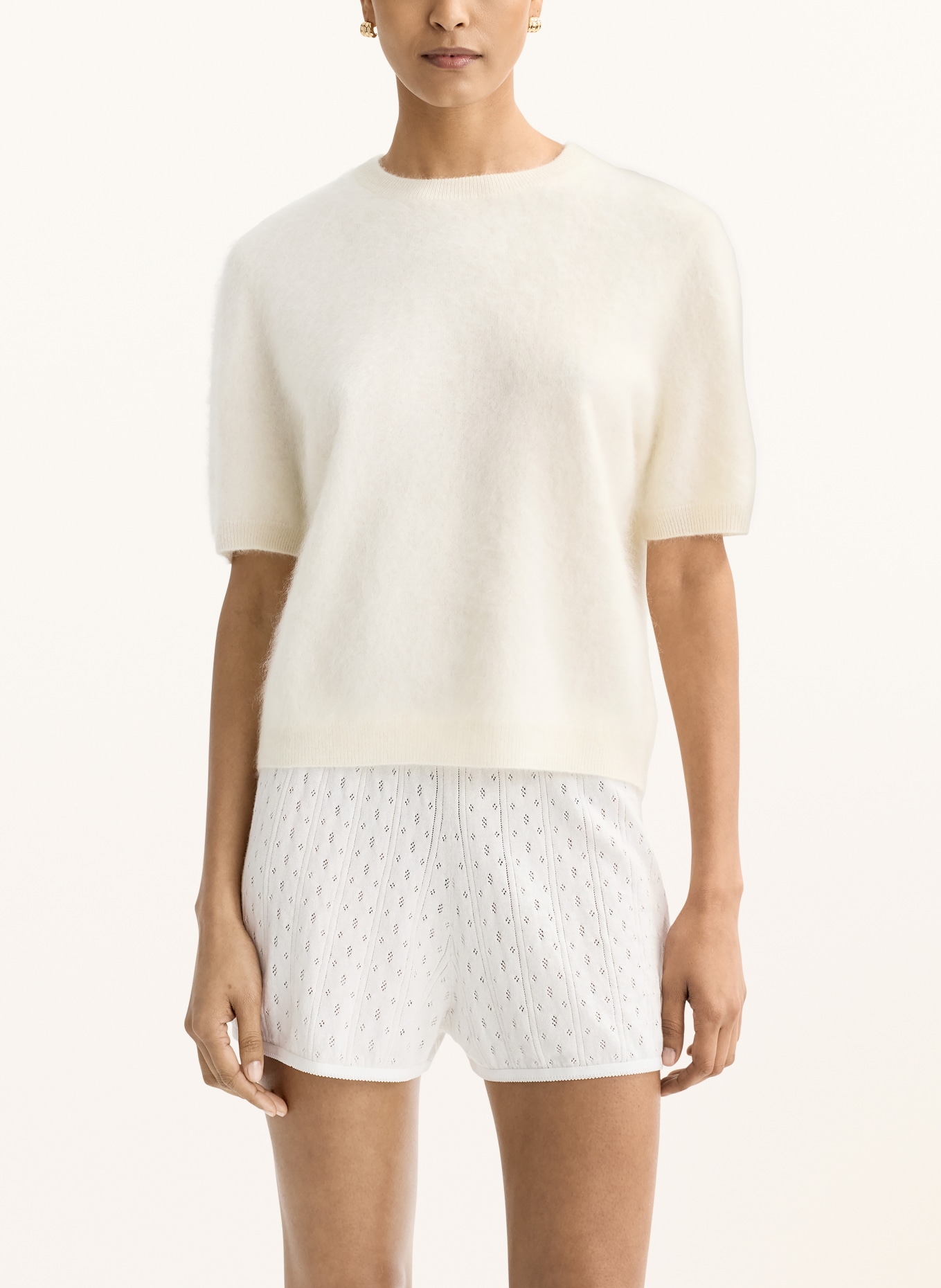 SOFT GOAT Strickshirt aus Cashmere: WEISS