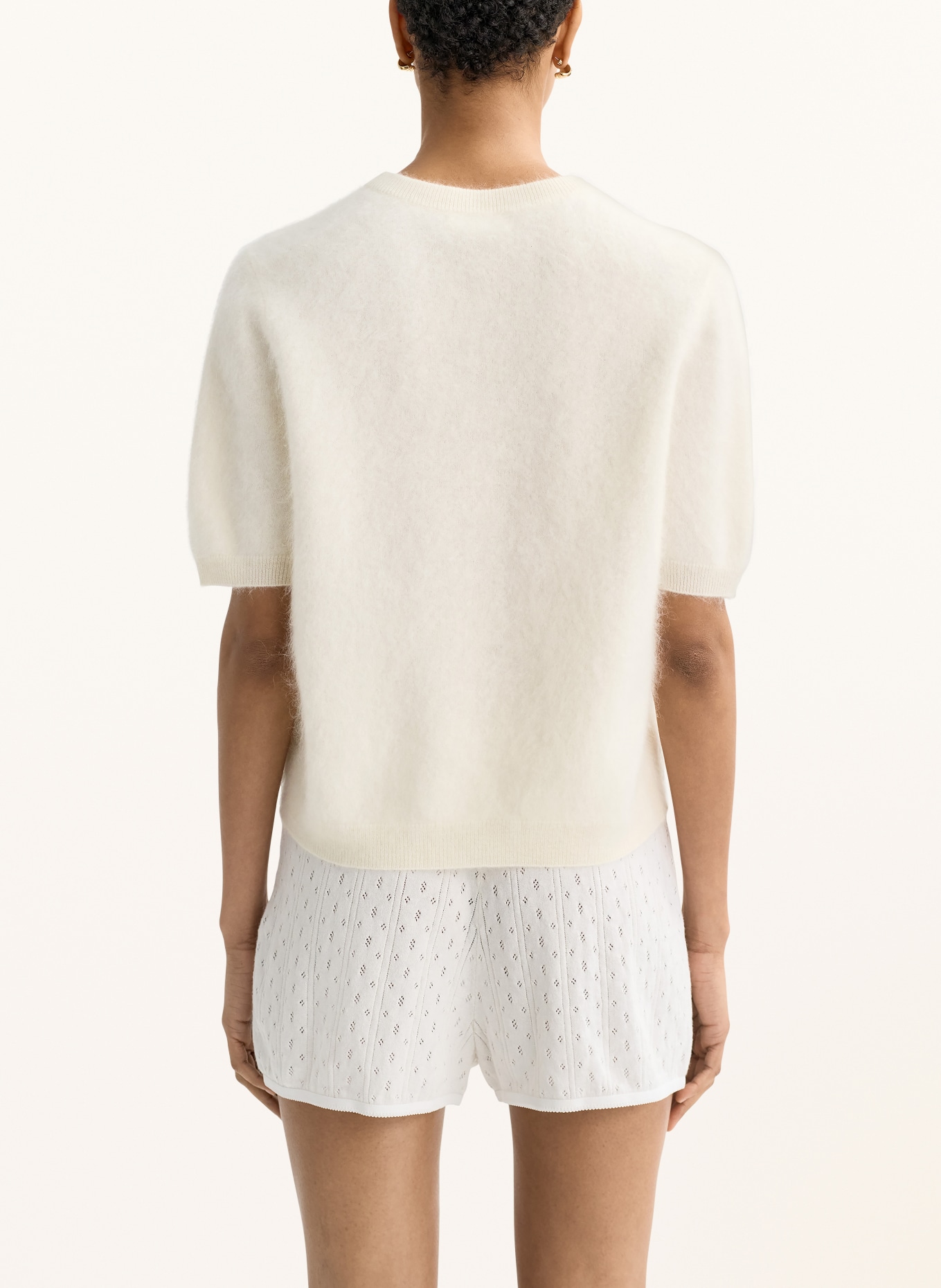 SOFT GOAT Strickshirt aus Cashmere: WEISS