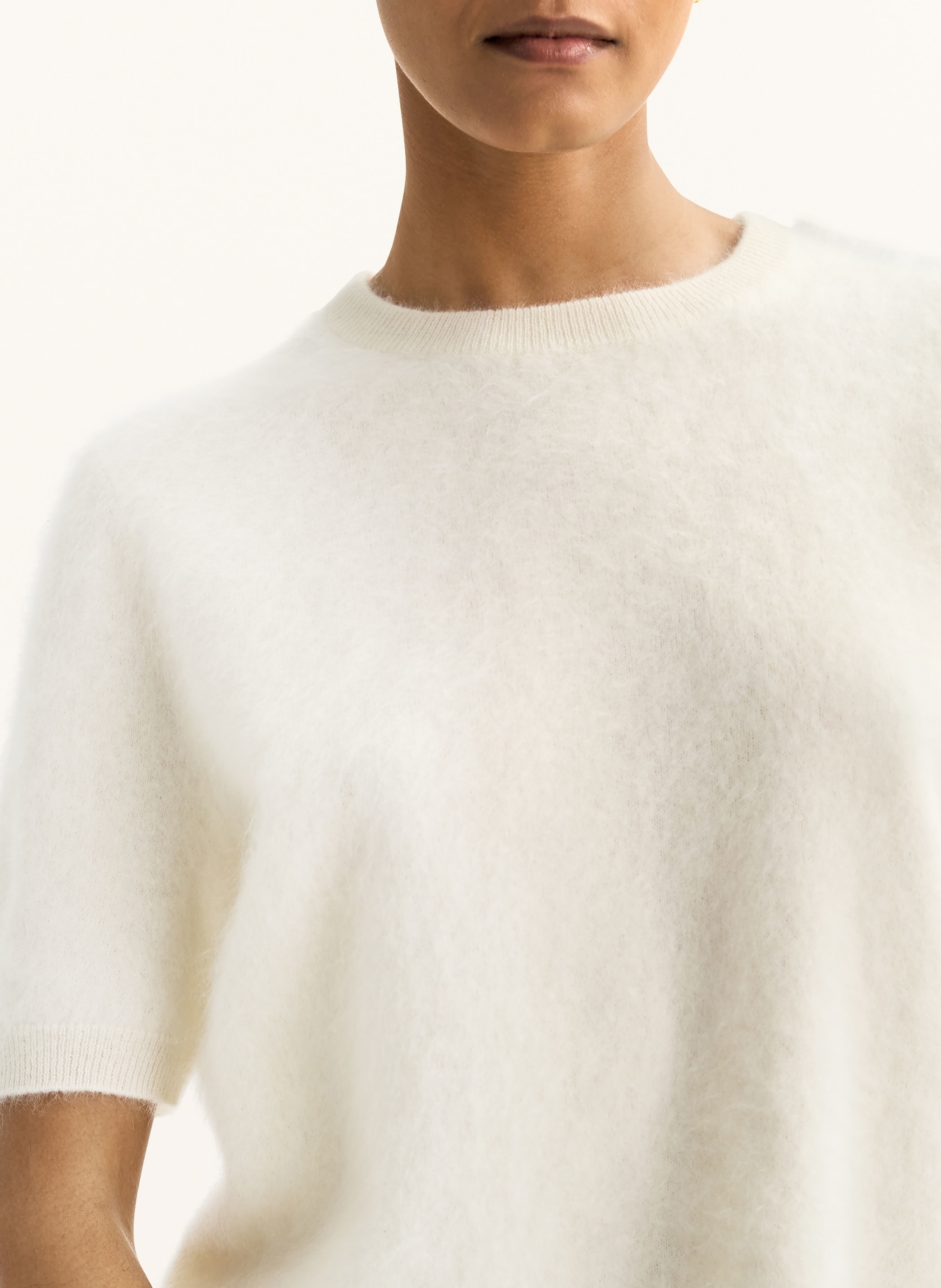 SOFT GOAT Strickshirt aus Cashmere: WEISS