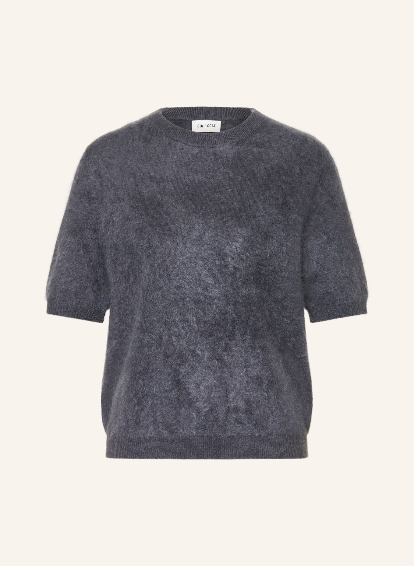 SOFT GOAT Knit shirt in cashmere: DARK GRAY