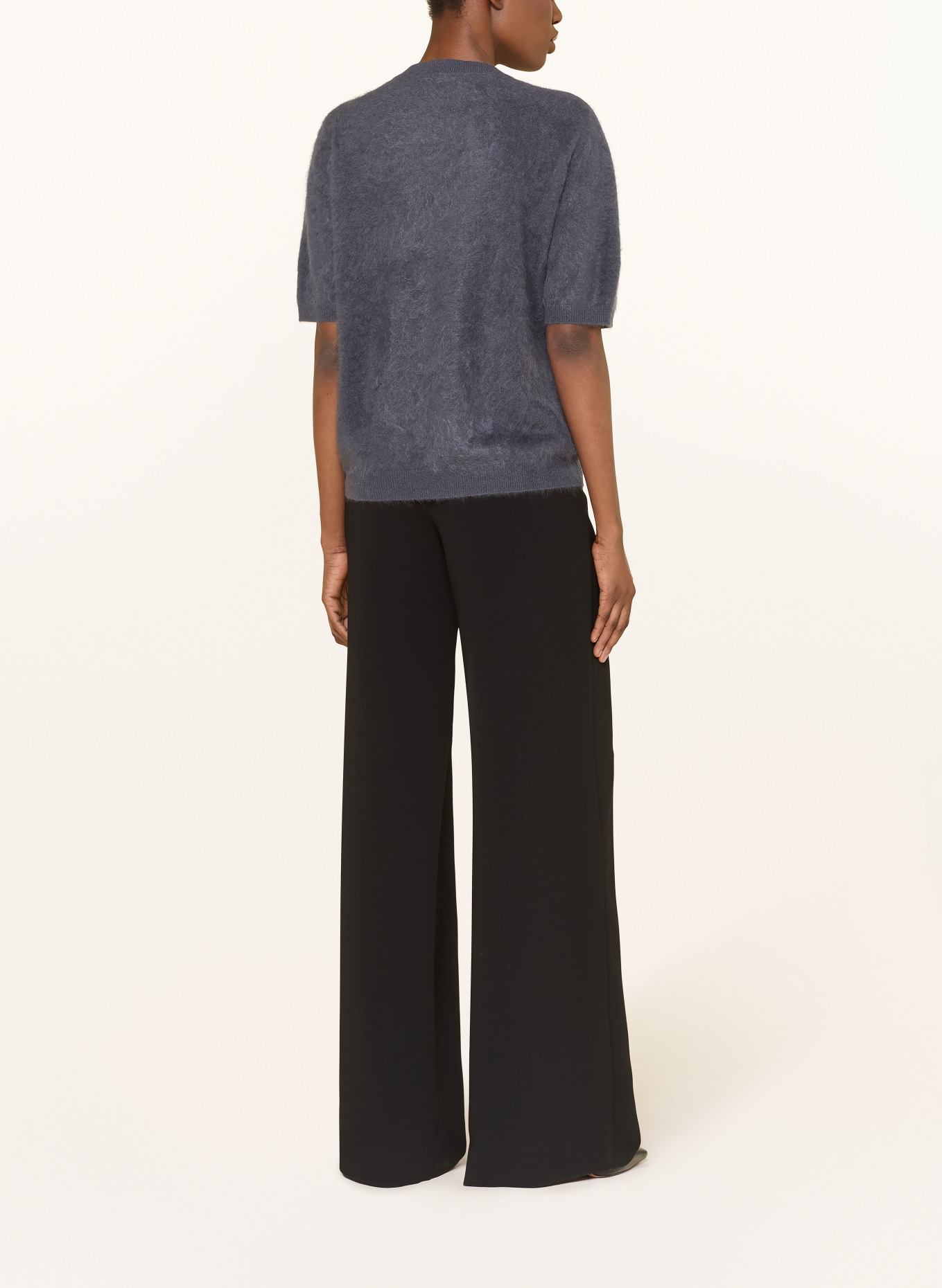 SOFT GOAT Knit shirt in cashmere: DARK GRAY