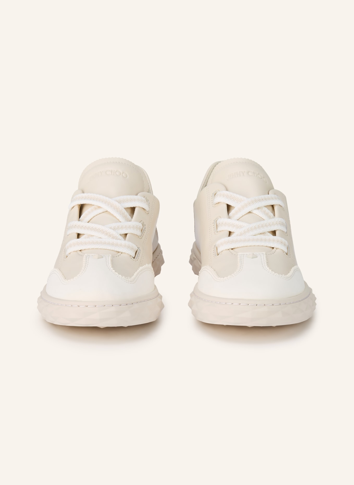 JIMMY CHOO Sneaker DIAMOND: KREMOWY / BIAŁY