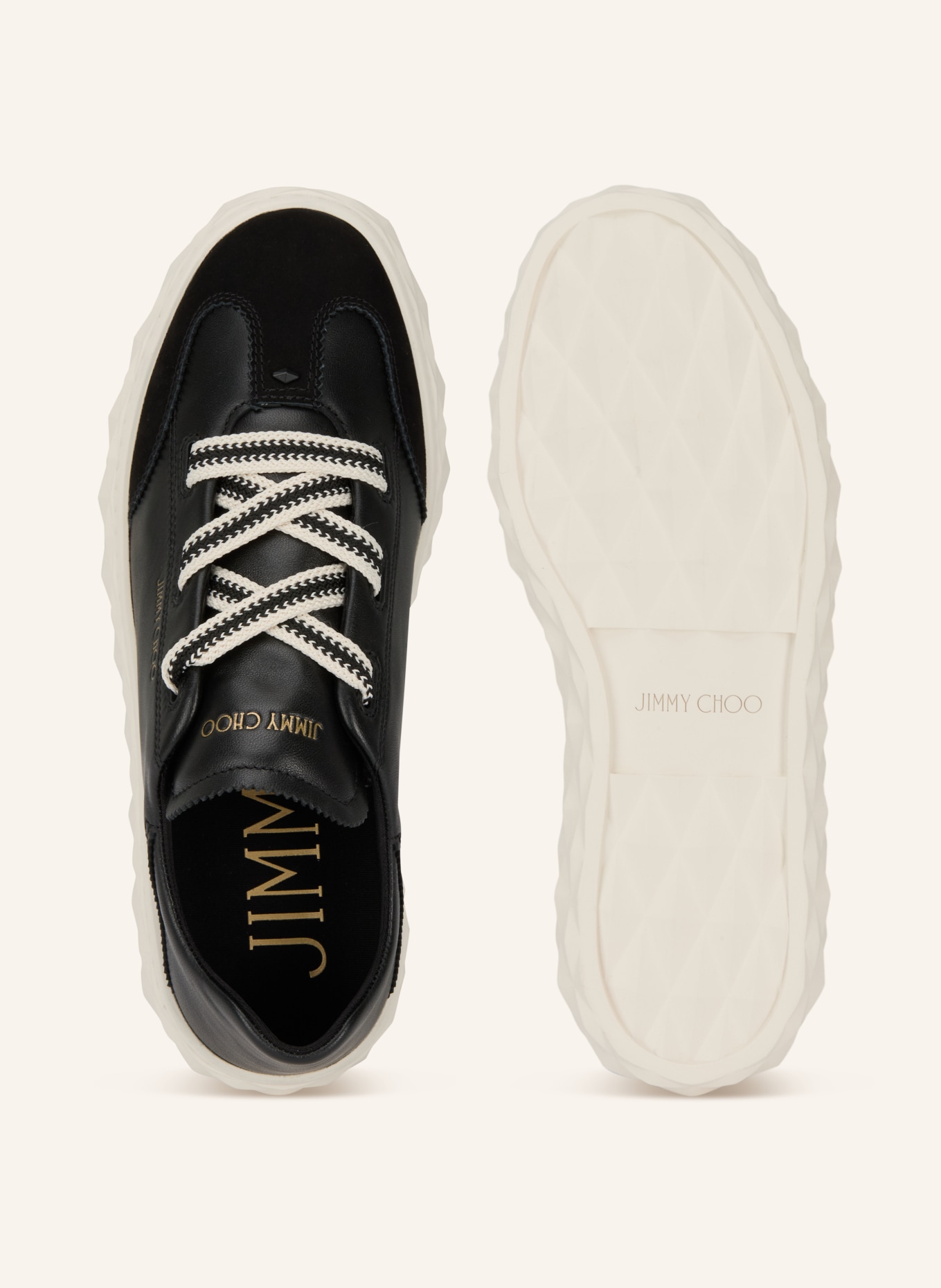 JIMMY CHOO Sneaker DIAMOND: SCHWARZ