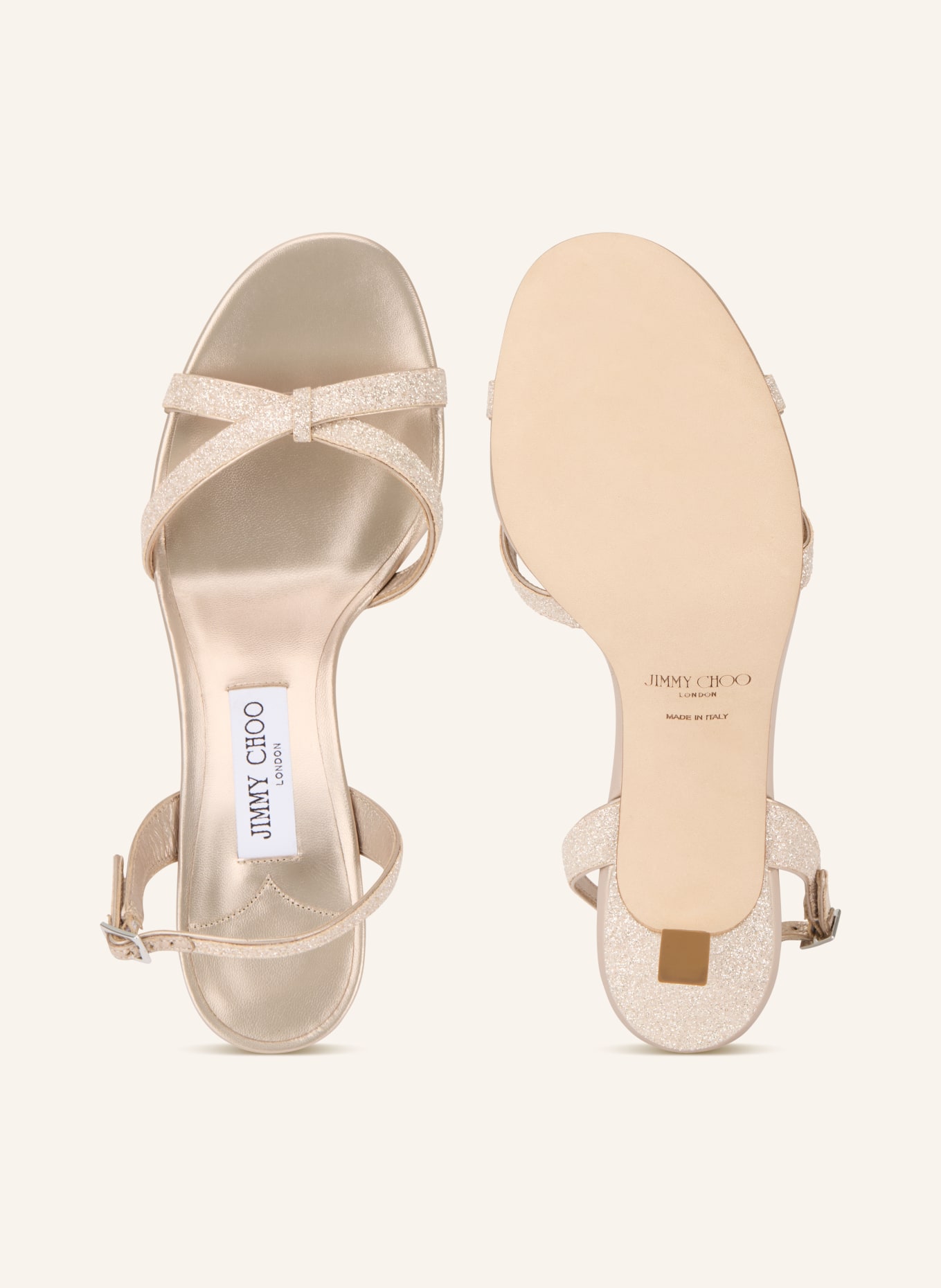 JIMMY CHOO Czółenka ELSY z kamieniami ozdobnymi: SREBRNY