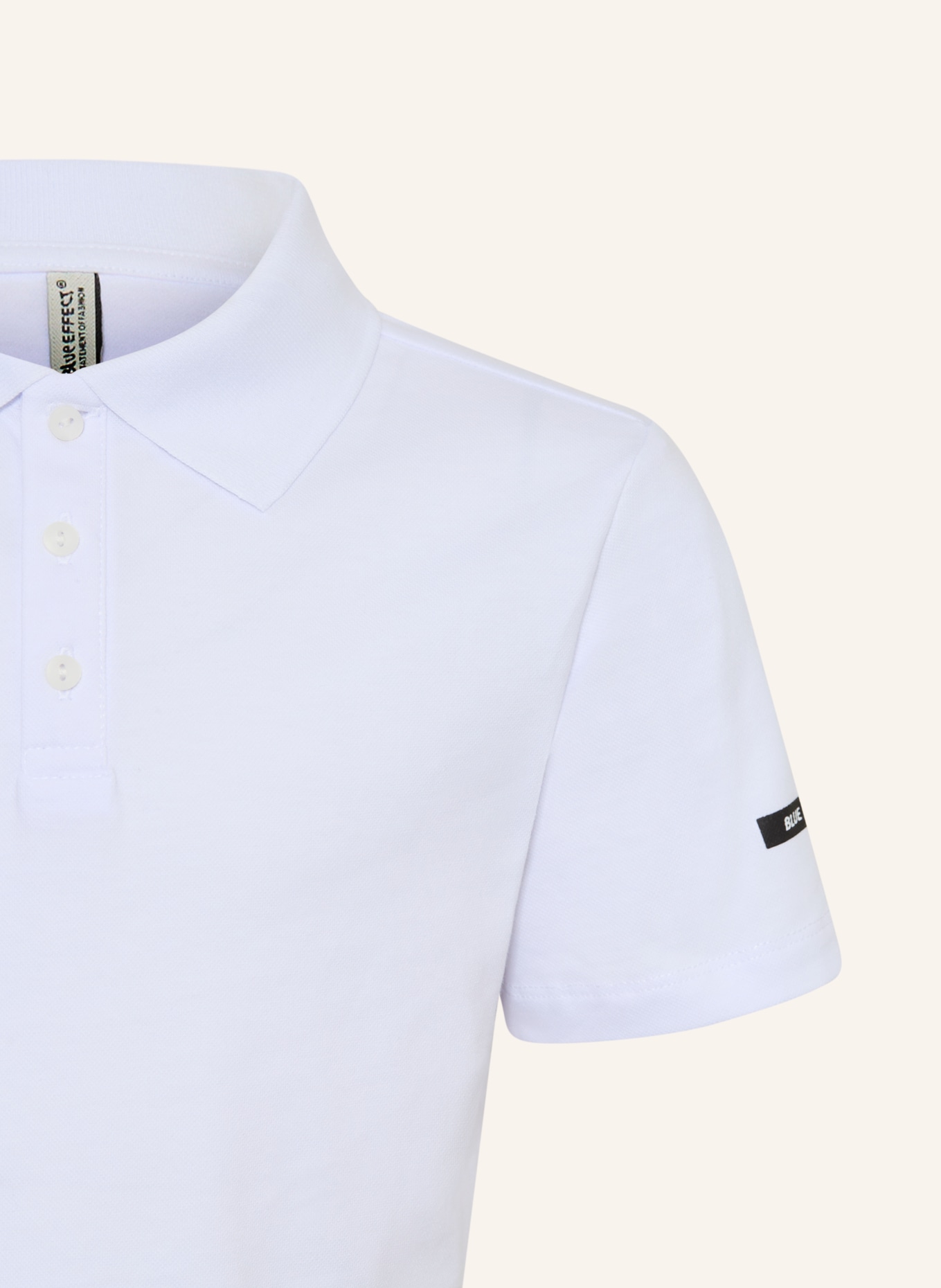 BLUE EFFECT Piqué-Poloshirt: WEISS