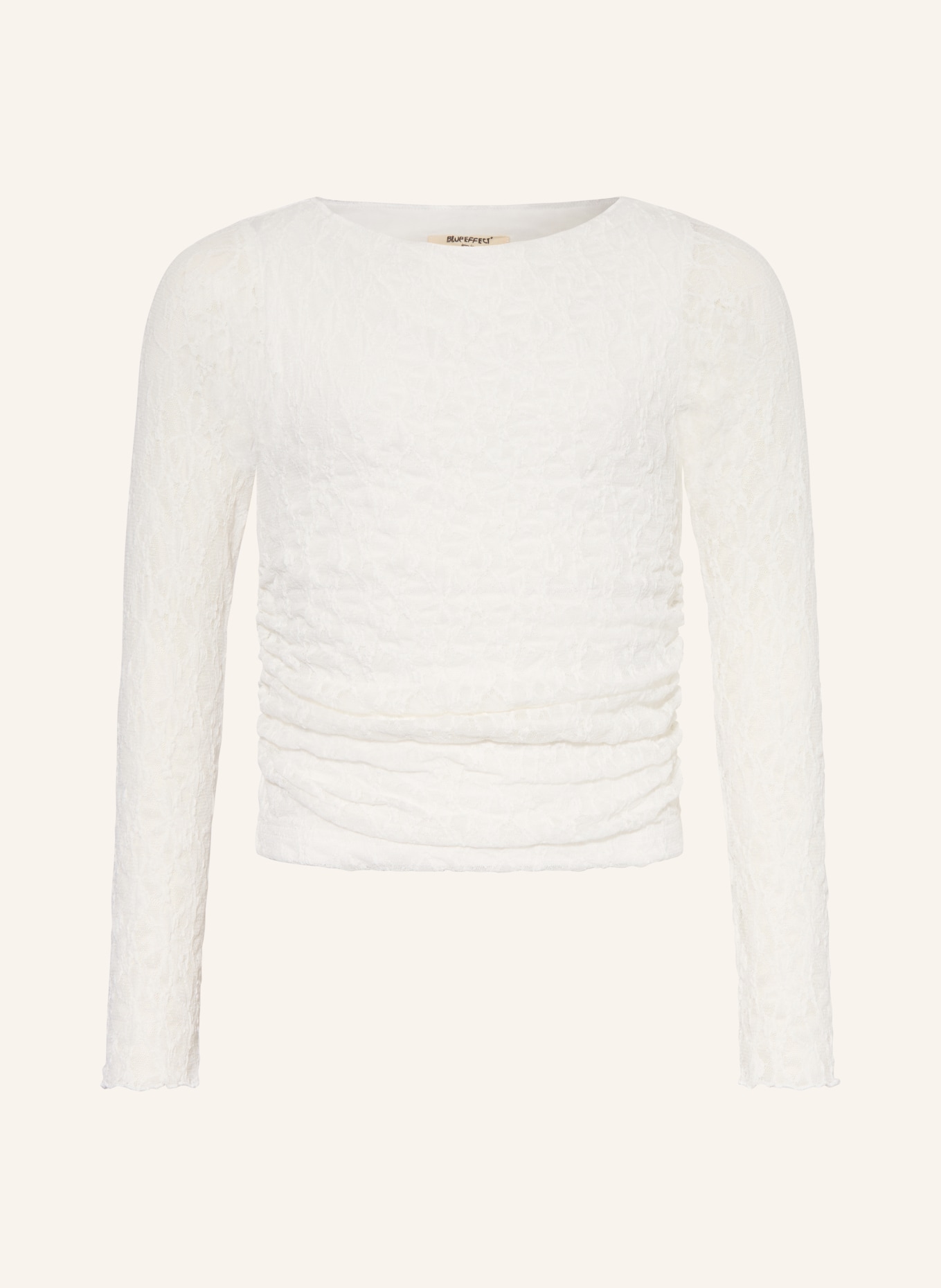 BLUE EFFECT Koszulka z długim rękawem z koronki: ECRU