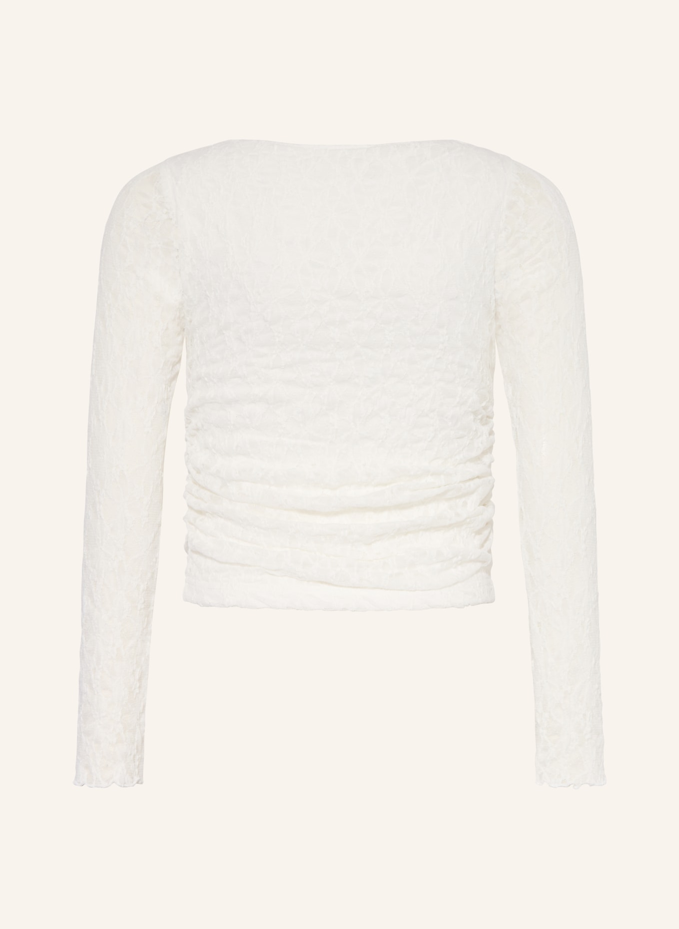 BLUE EFFECT Koszulka z długim rękawem z koronki: ECRU