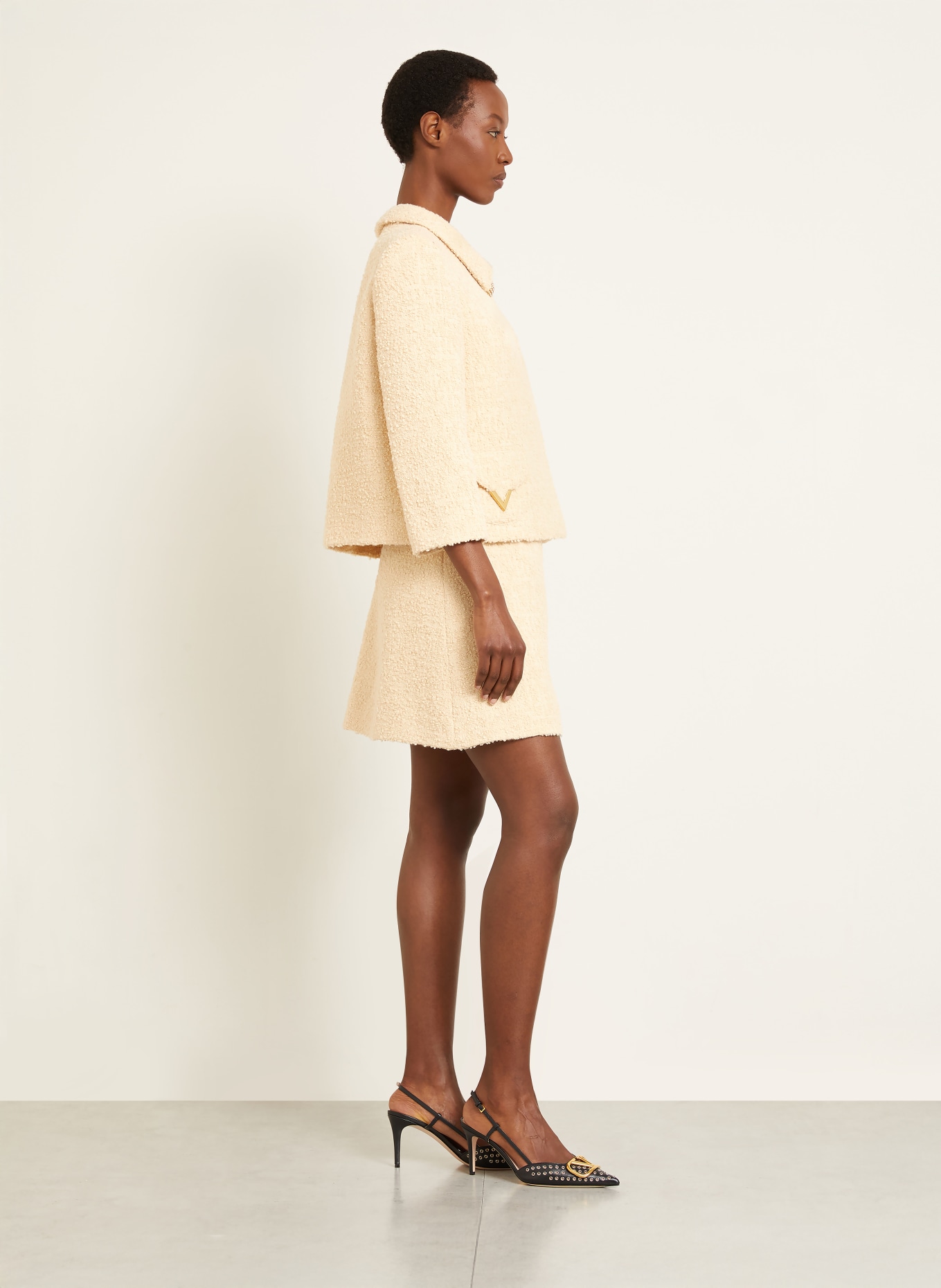 VALENTINO Spódnica bouclé: BEŻOWY