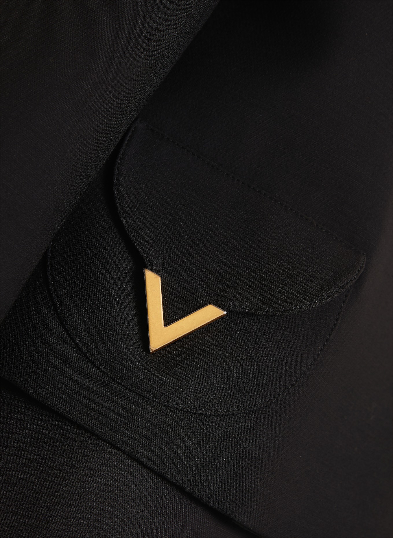 VALENTINO Kastenjacke mit Seide und 3/4-Arm: SCHWARZ