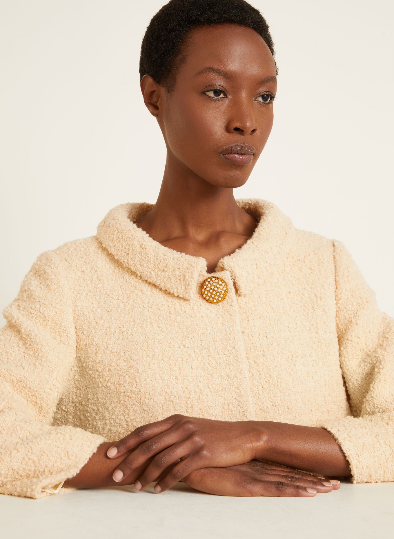 VALENTINO Kastenjacke aus Tweed: ECRU