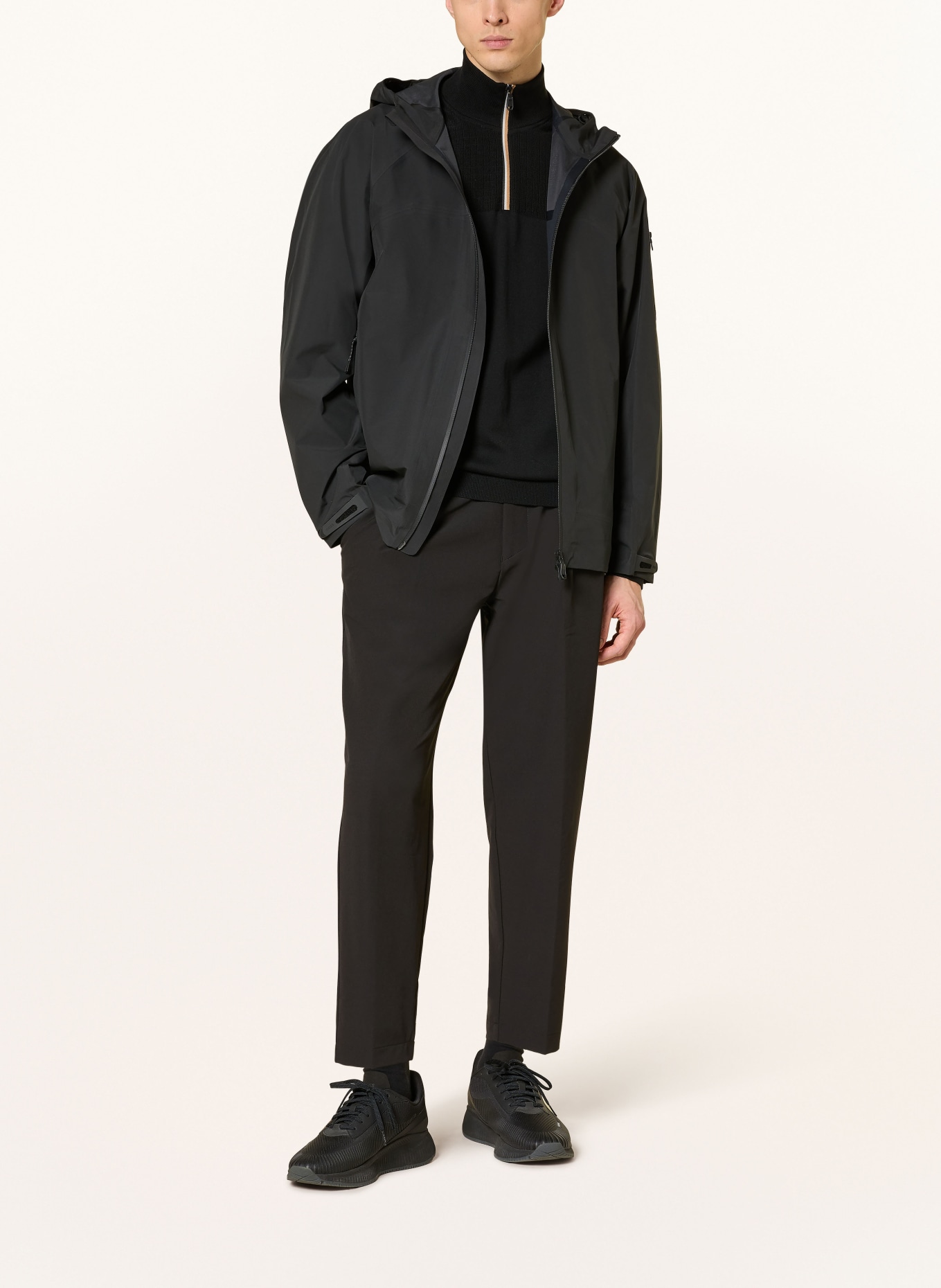 BOSS Regenjacke TOUR: SCHWARZ