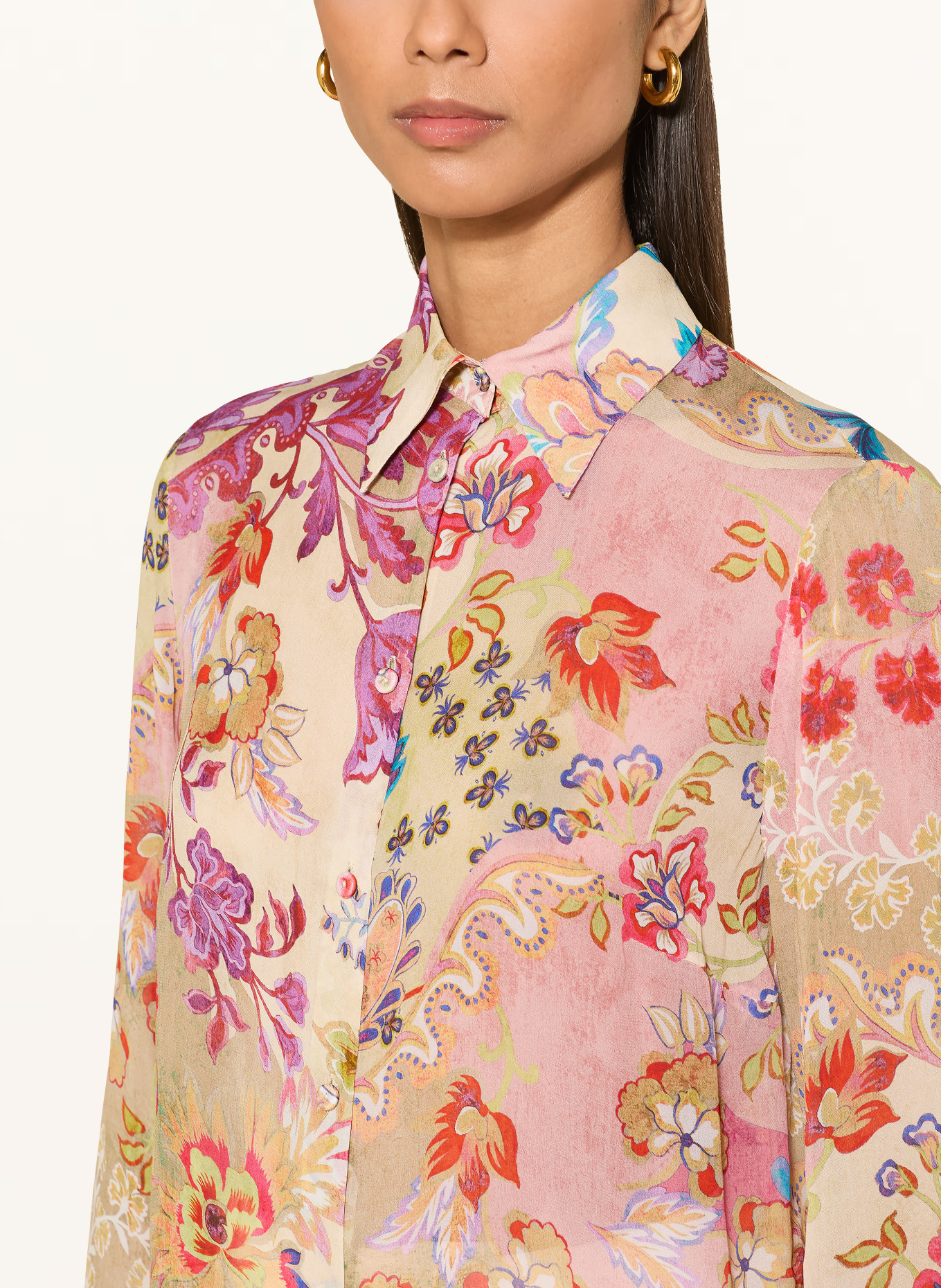 ELENA MIRO shirt blouse: ROSE / RED / KHAKI