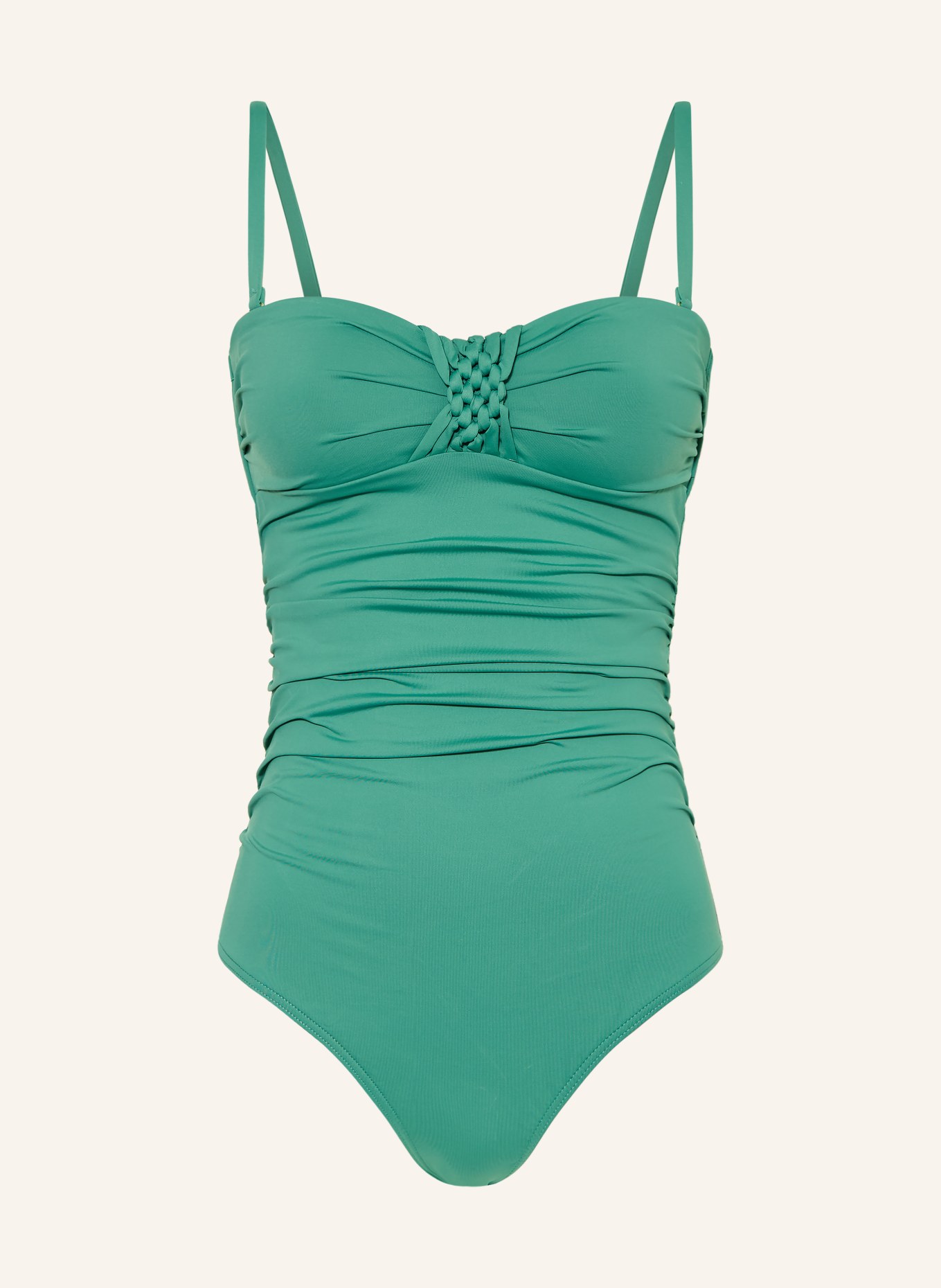 CYELL GREEN OASIS bandeau swimsuit: GREEN