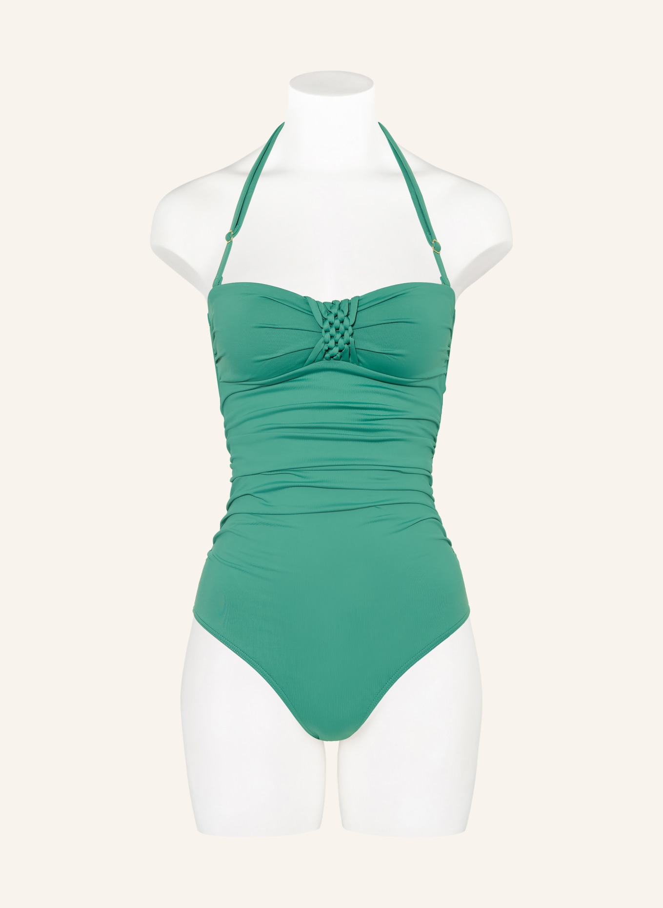 CYELL GREEN OASIS bandeau swimsuit: GREEN