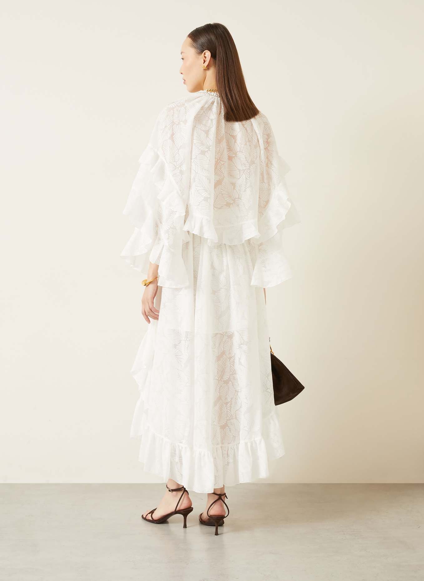 ZIMMERMANN DAYLIGHT blouse shirt with flounces: WHITE