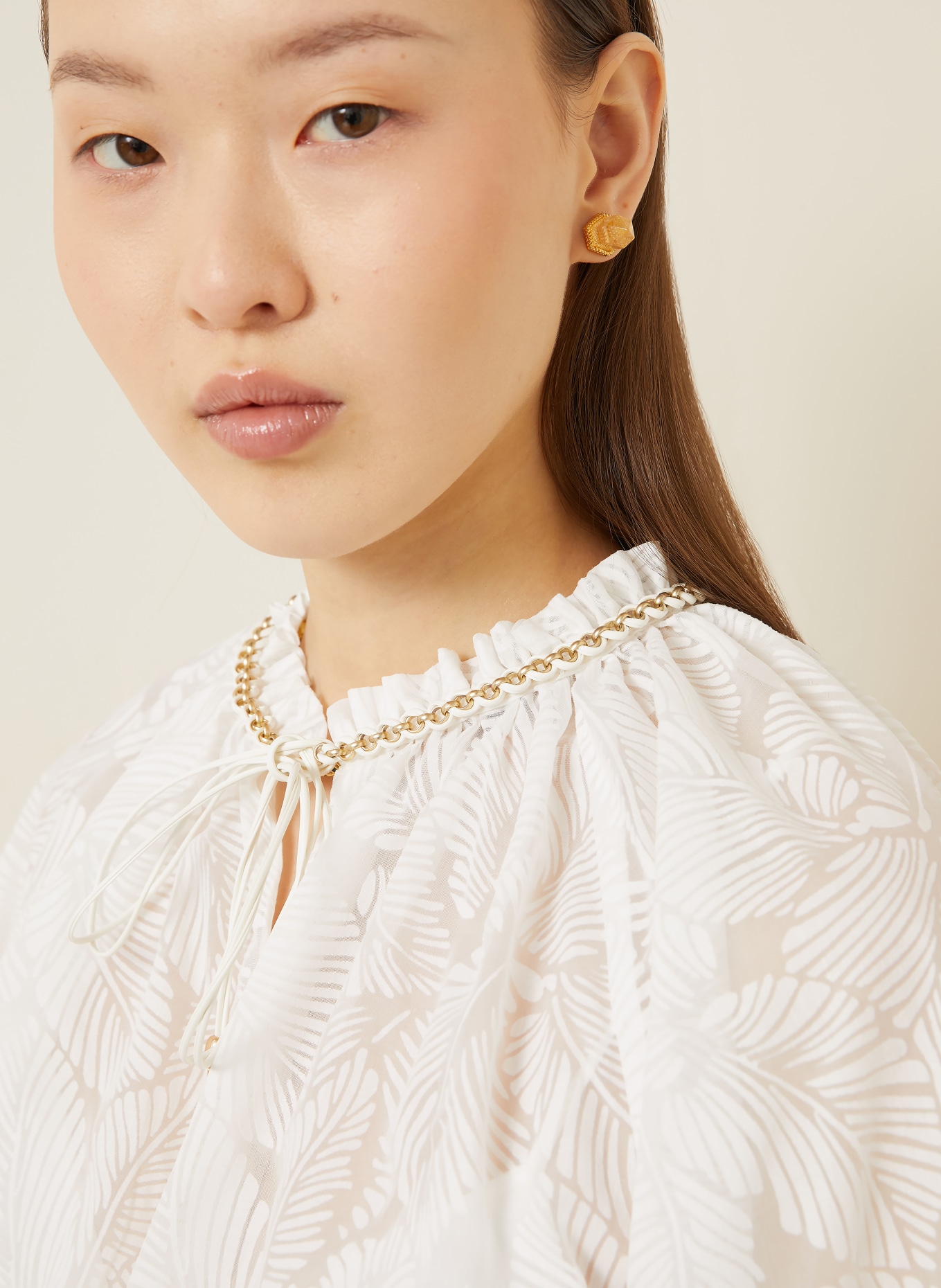 ZIMMERMANN DAYLIGHT blouse shirt with flounces: WHITE