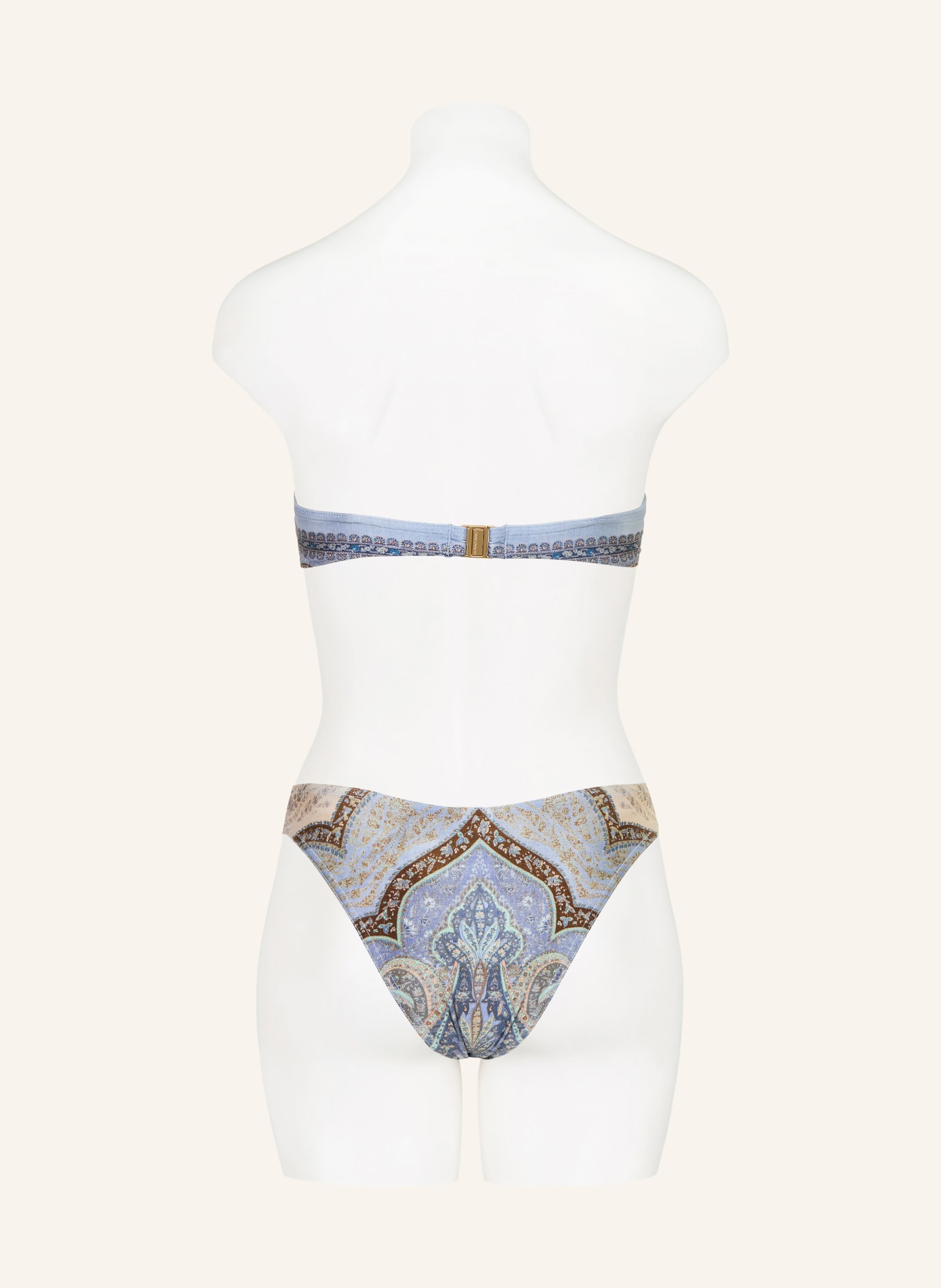 ZIMMERMANN Bügel-Bikini-Top WANDERLUST: BLAUGRAU / BRAUN / HELLBLAU