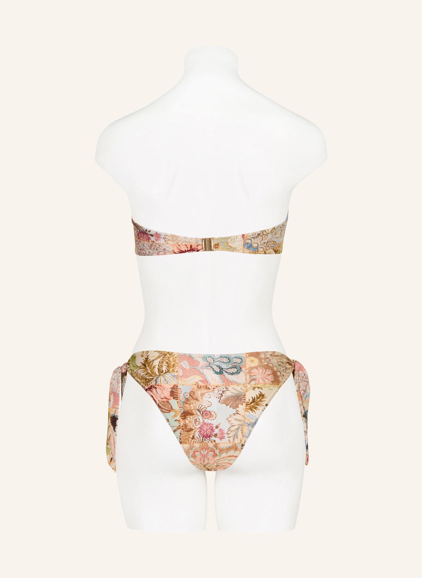 ZIMMERMANN Triangel-Bikini-Hose DAYLIGHT: ALTROSA / BEIGE / MINT