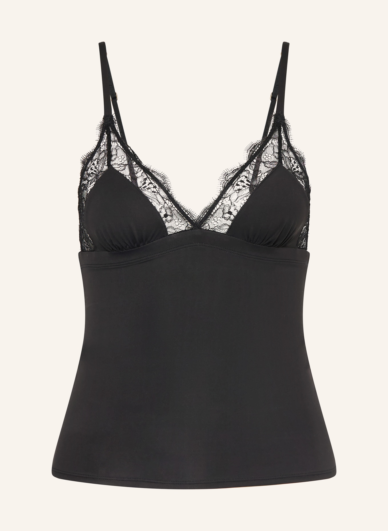 LOVE Stories Schlaftop BRIA mit Spitze: SCHWARZ